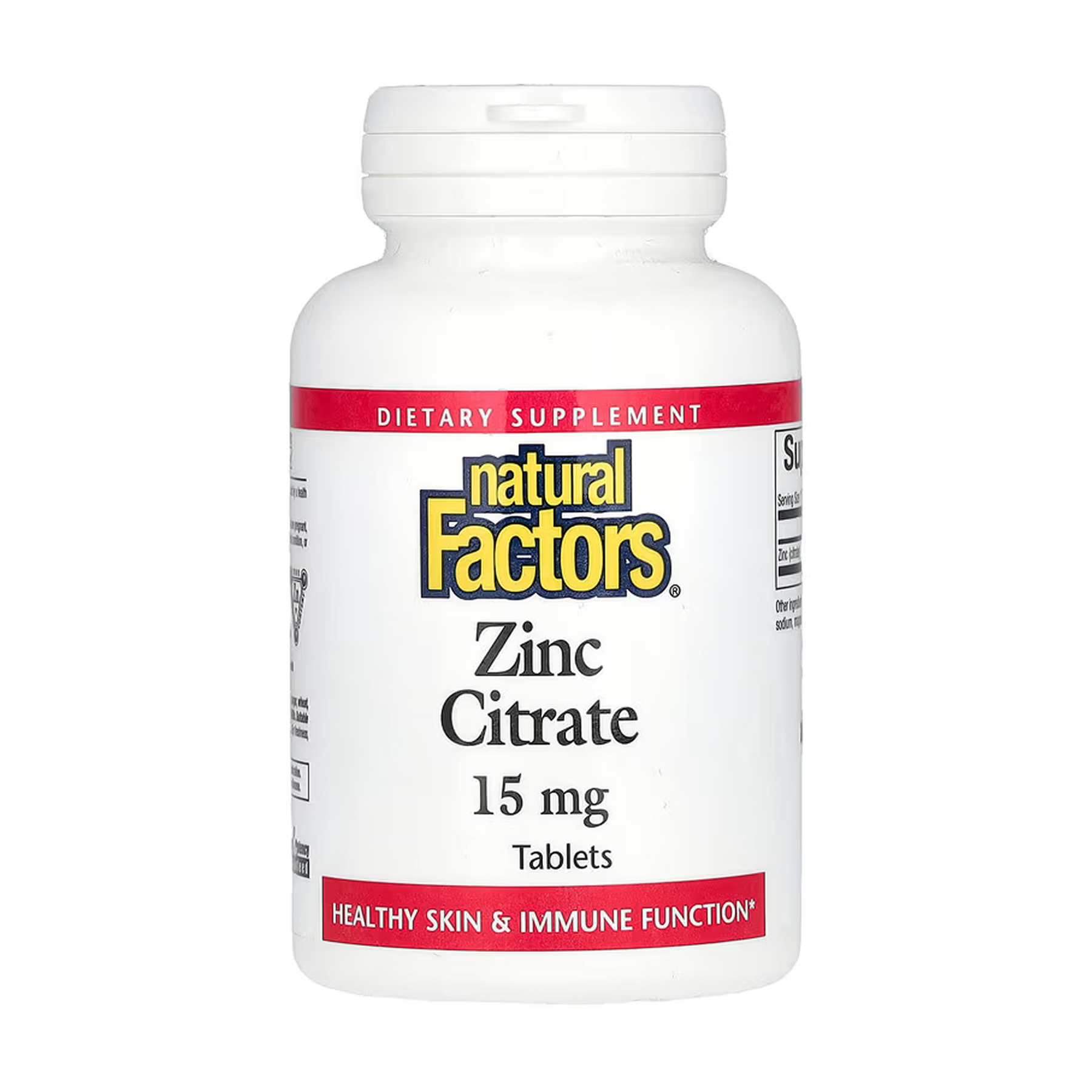 Natural Factors Zinc Citrate 15mg - 30 tabs 2023-10-6701
