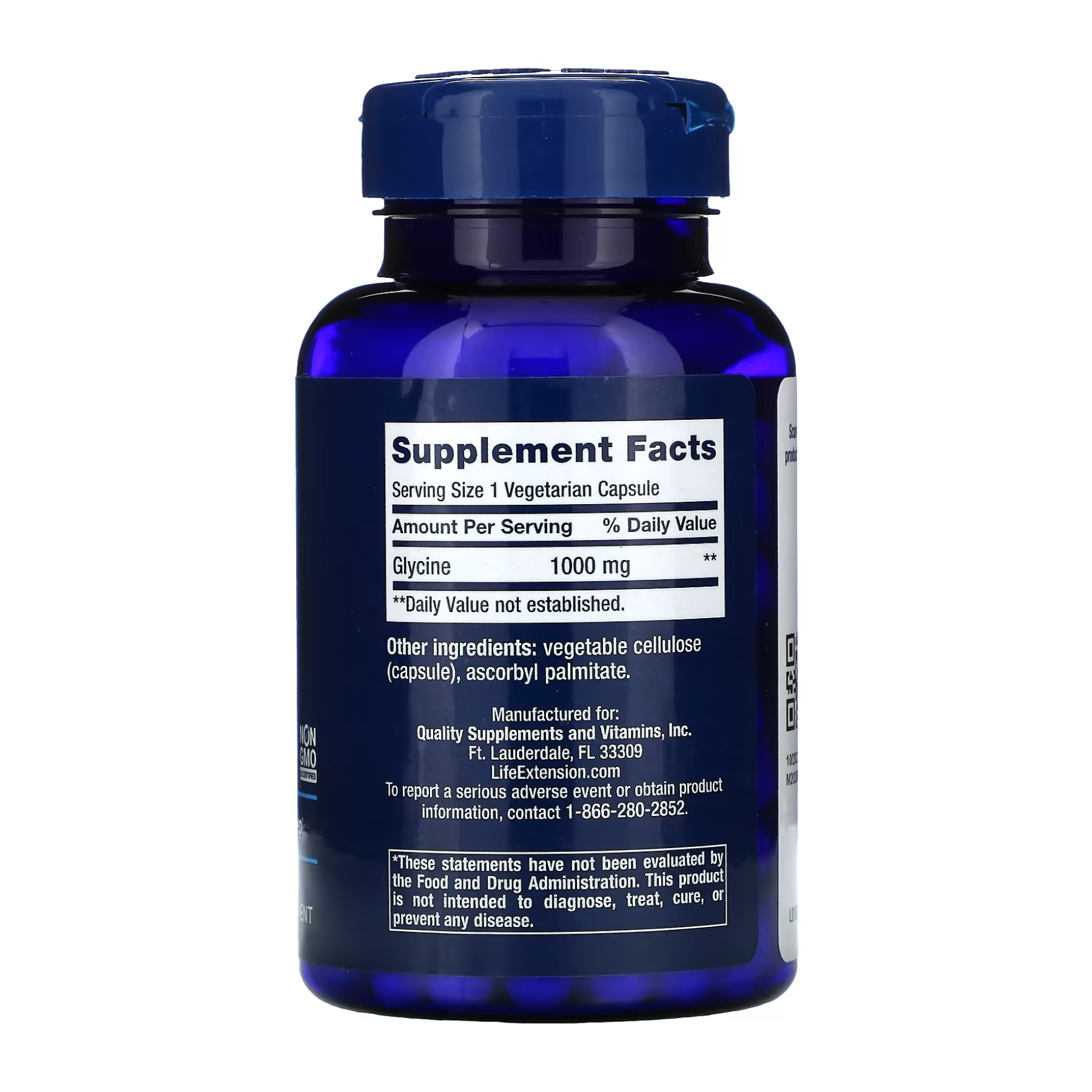 Life Extension Glycine 1000 mg - 100 vcaps 2022-10-1901