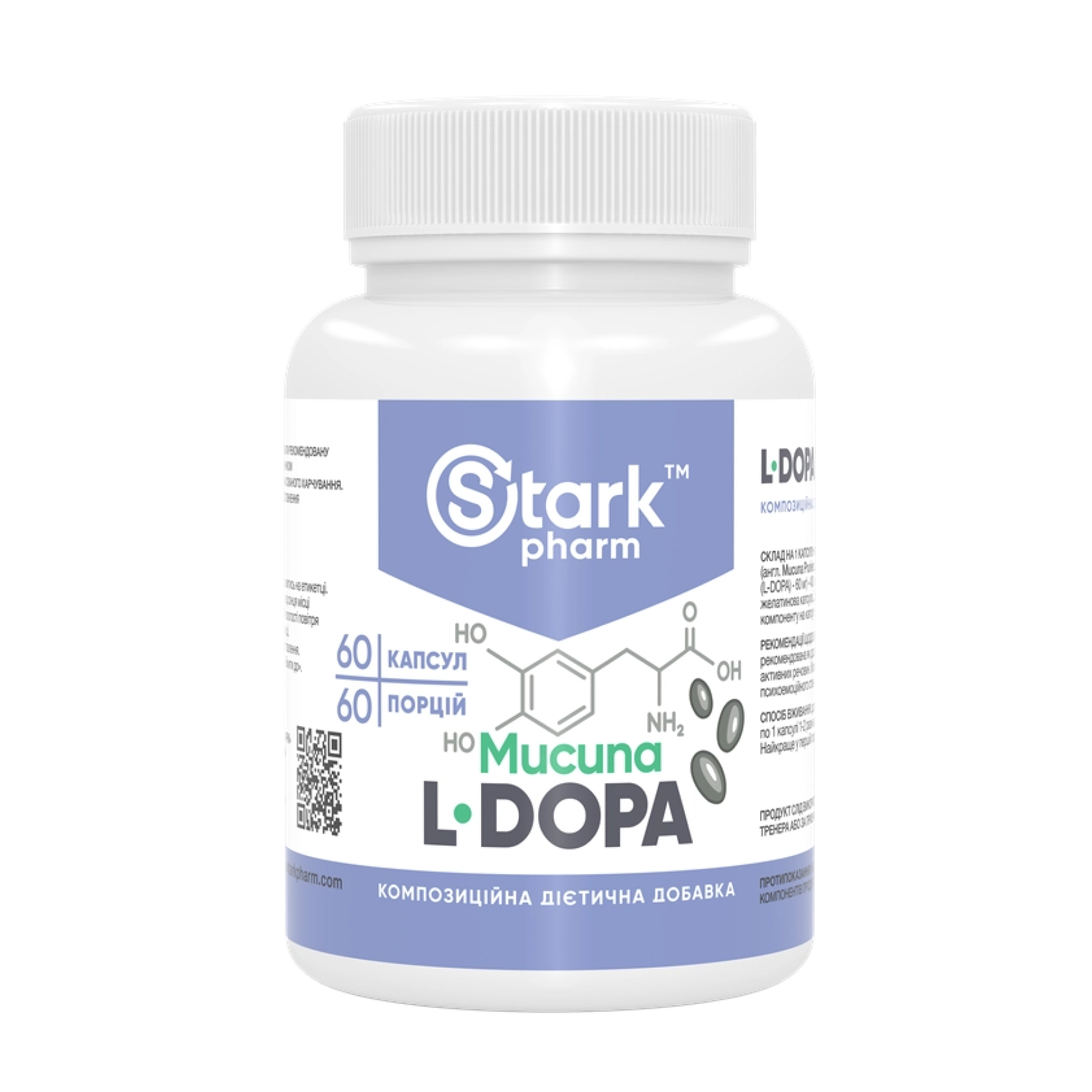 Stark Pharm L-Dopa Mucuna 400mg - 60 caps 2023-10-3379