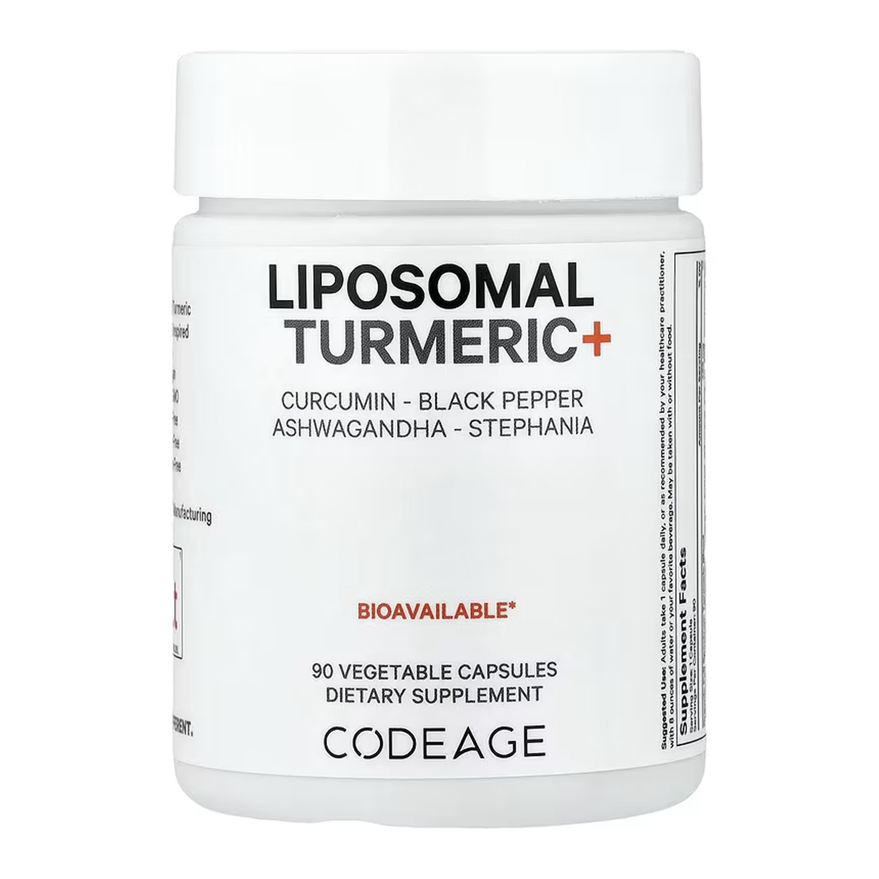 Codeage Liposomal Turmeric+ - 90 vcaps 2023-10-7725