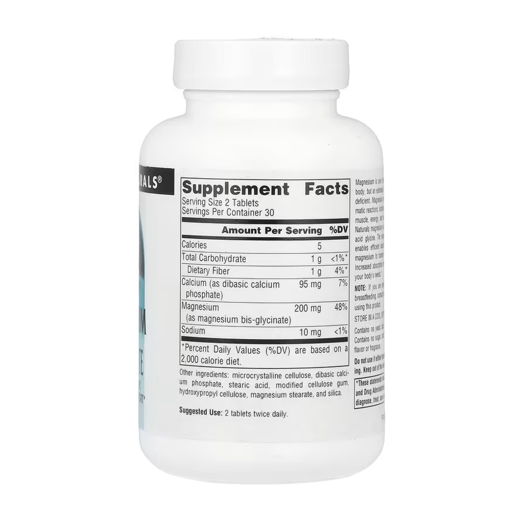 Source Naturals Magnesium Glycinate - 60 tabs 2023-10-4632