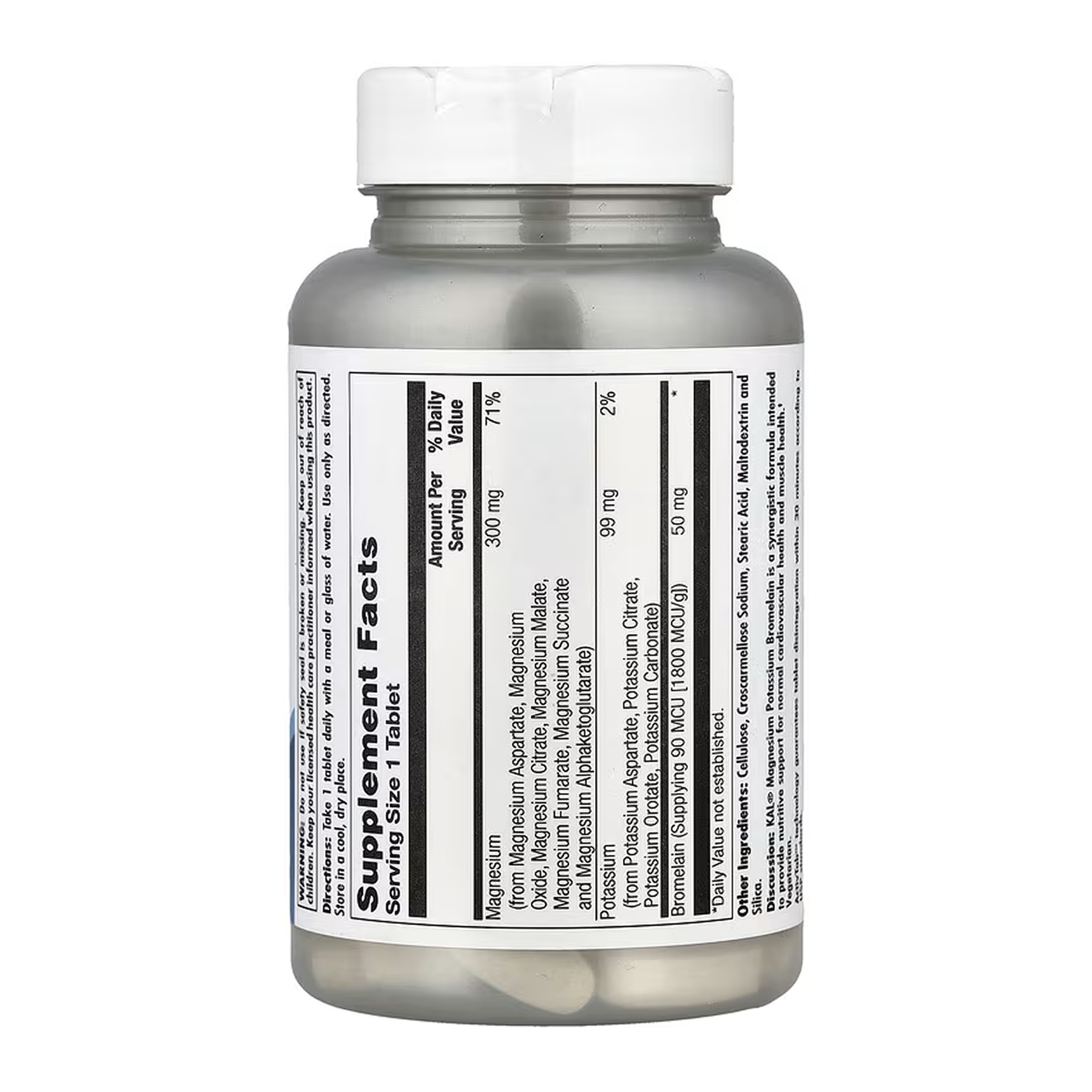 KAL Magnesium Potassium Bromelain - 60 tabs 2023-10-7017