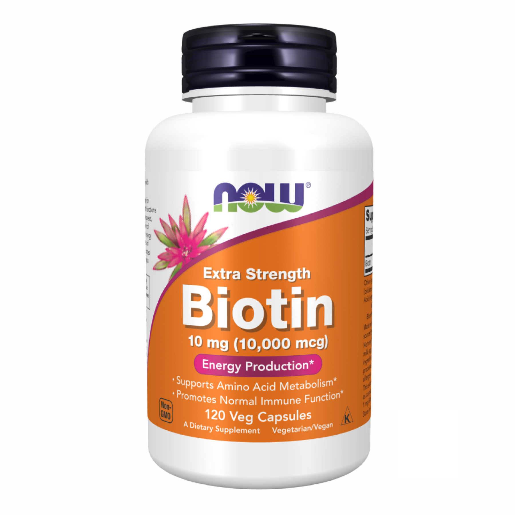 Now Foods BIOTIN 10mg (10,000mcg) - 120 vcaps 2022-10-0007