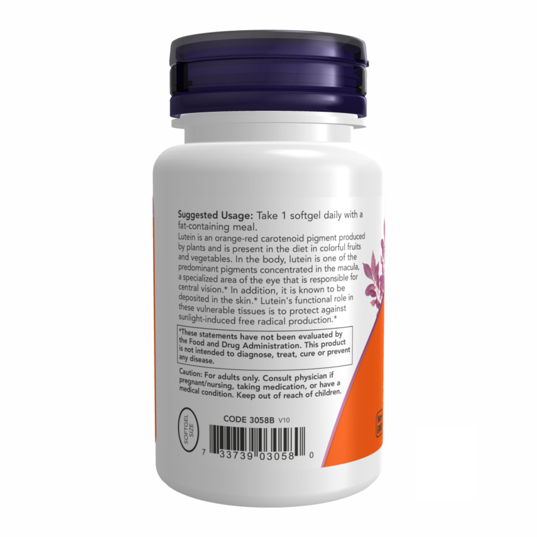 Now Foods Lutein 10 mg - 60 softgel 100-76-5811529-20