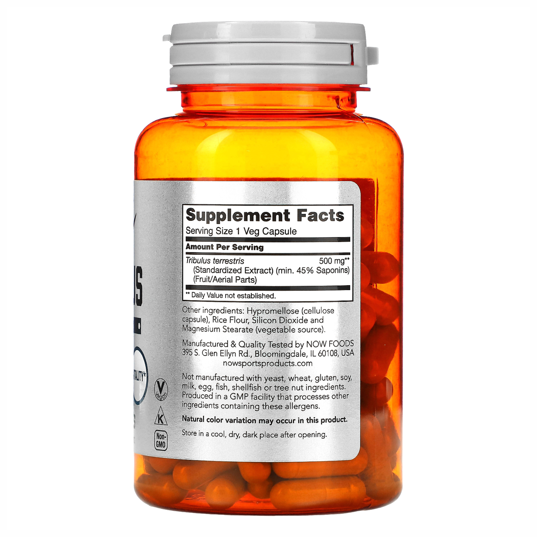 Now Foods Tribulus 500mg 45% - 100 vcaps 2022-10-0682