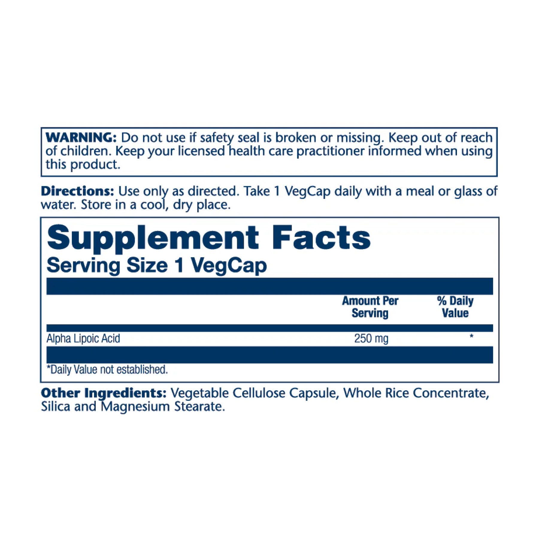 Solaray Alpha Lipoic Acid 250mg - 60 vcaps 2023-10-2399