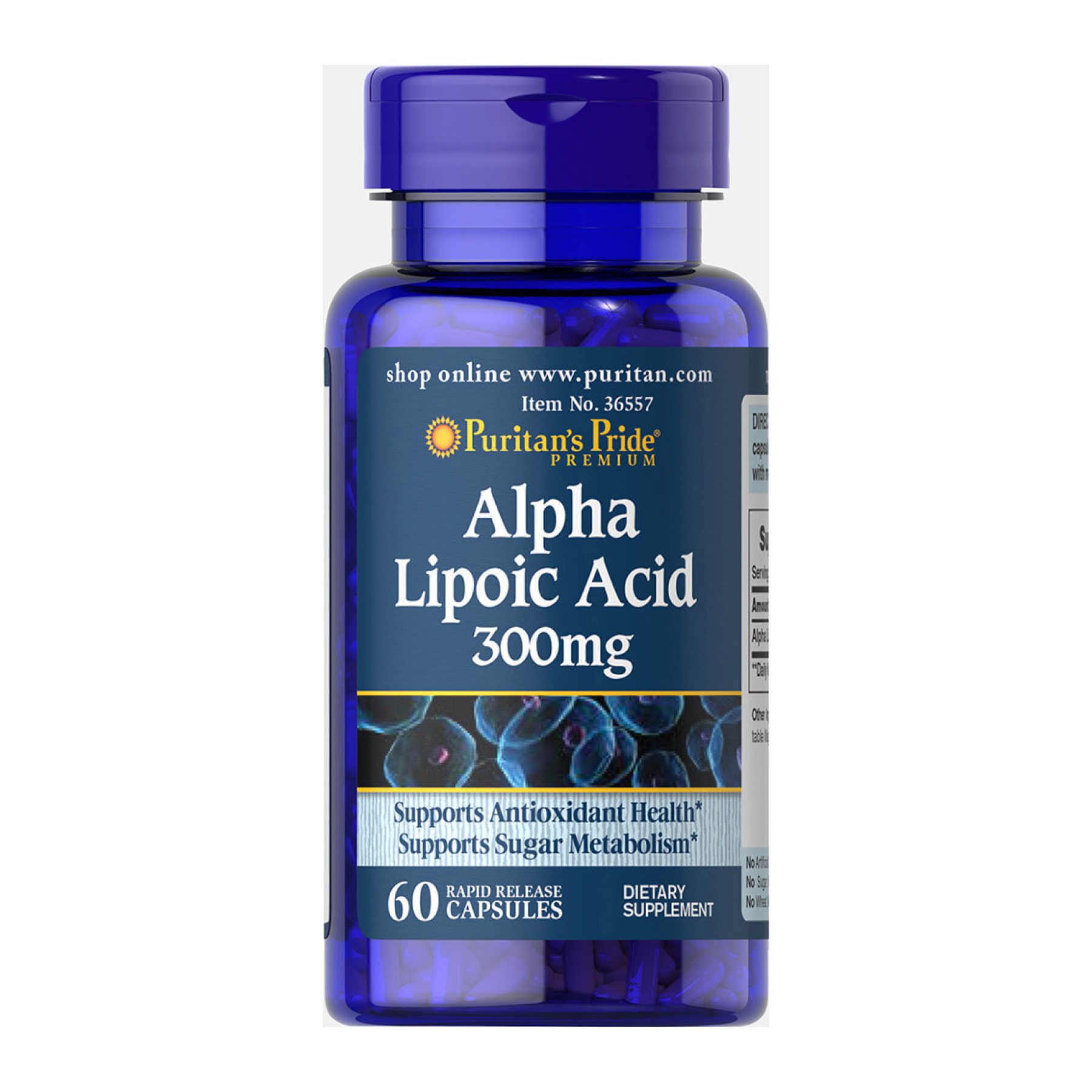 Puritans Pride Alpha Lipoic Acid 300mg - 60 caps 2023-10-4583