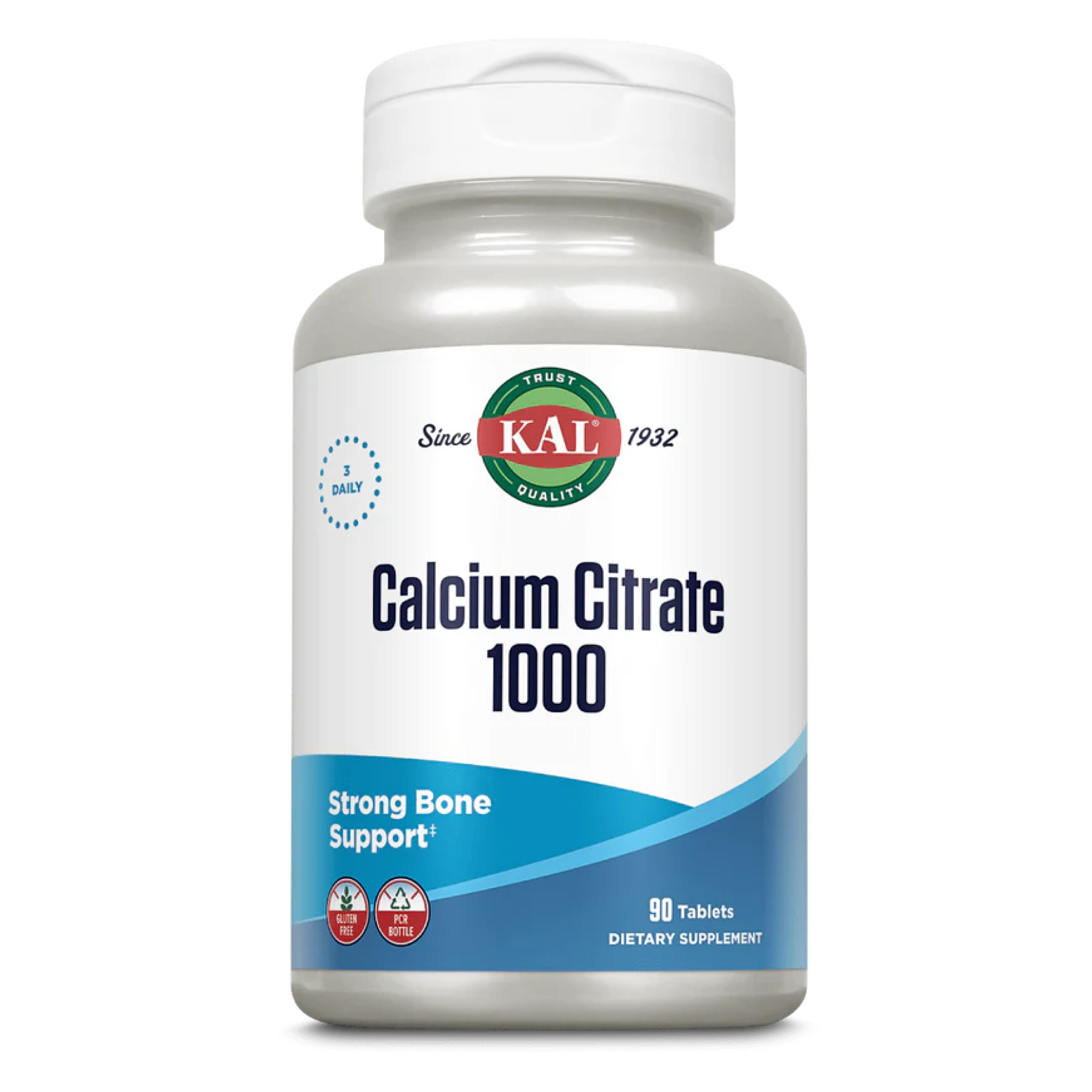KAL Calcium Citrate 1000mg - 90 tabs 2023-10-2160