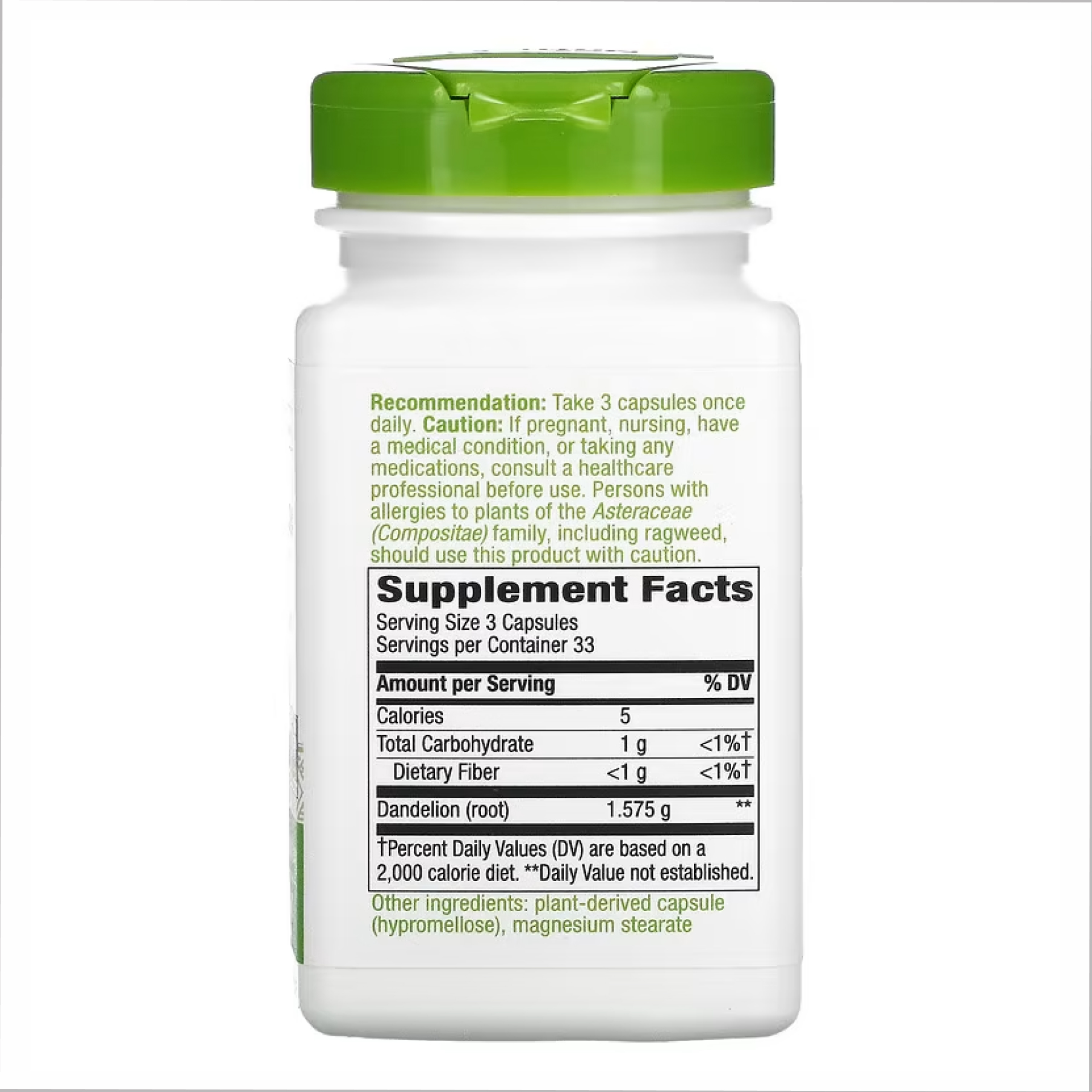 Nature's Way Dandelion Root - 100 vcaps 2022-10-1079