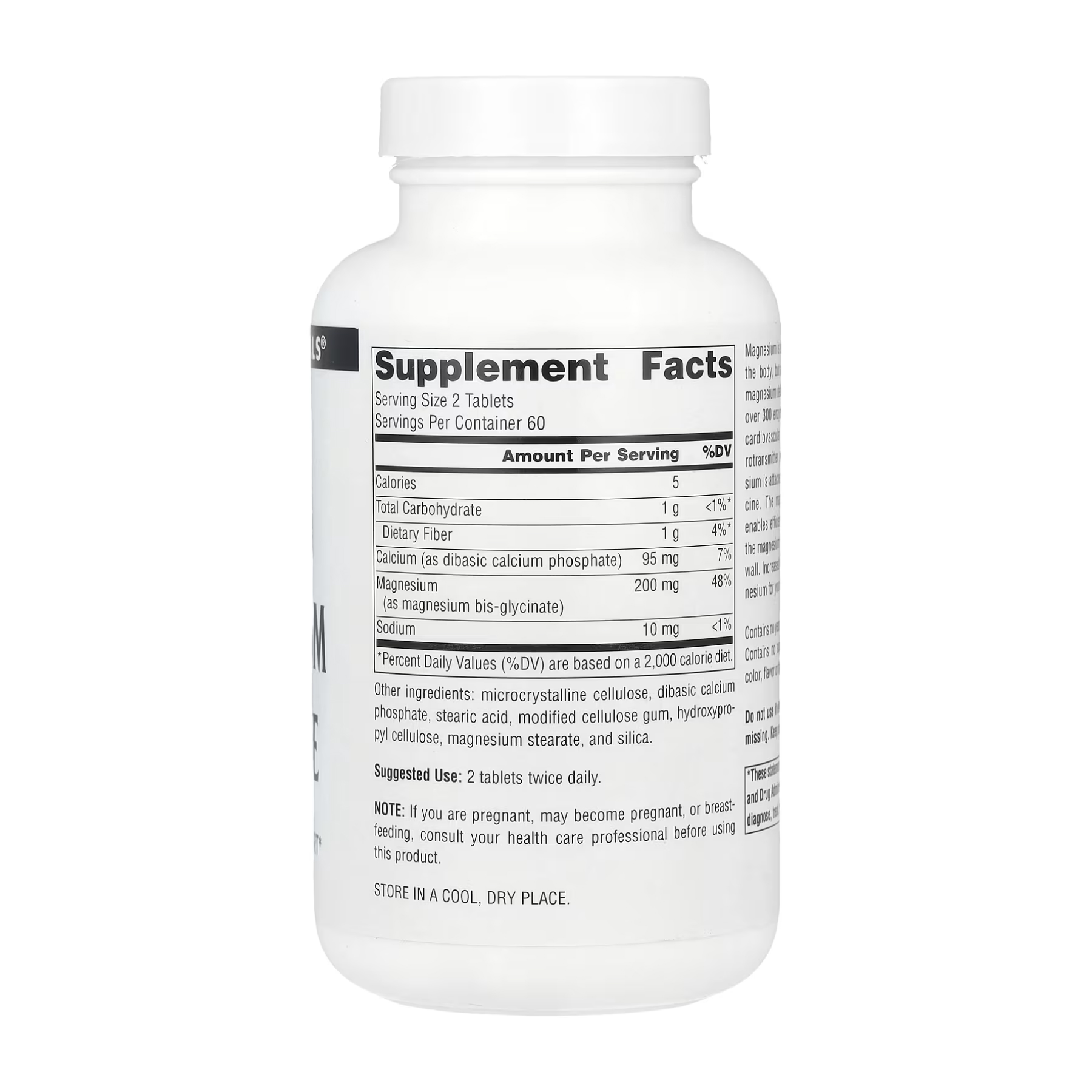 Source Naturals Magnesium Glycinate - 120 tabs 2023-10-4633