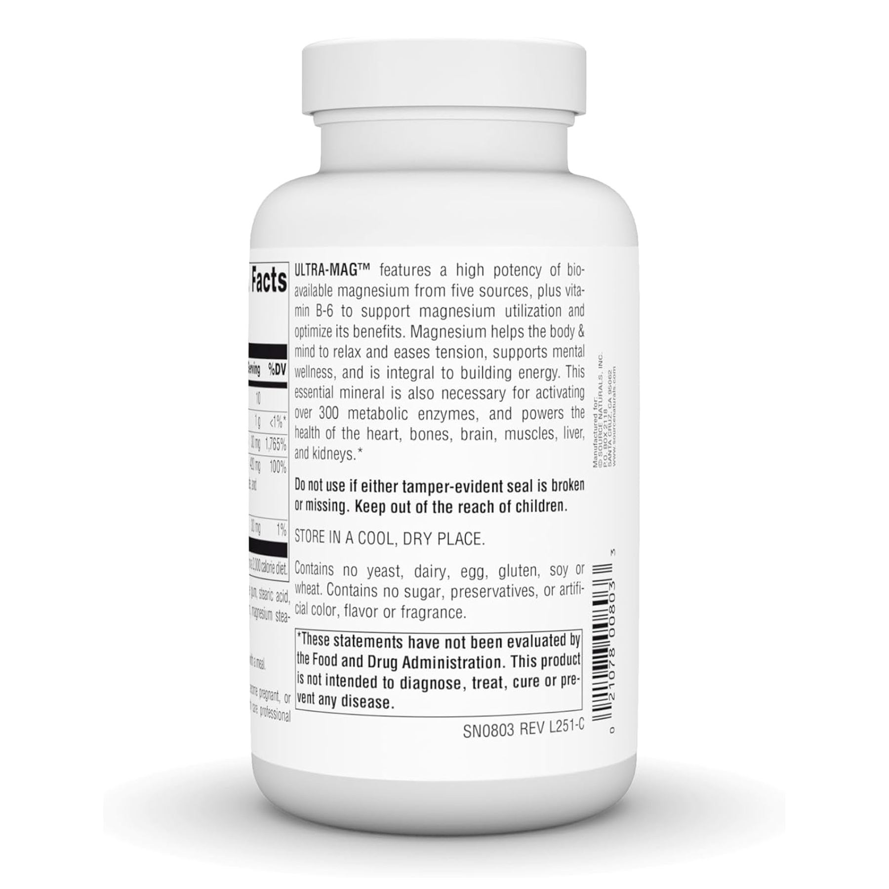 Source Naturals Ultra-Mag Magnesium Complex - 120 tabs 2022-10-1304