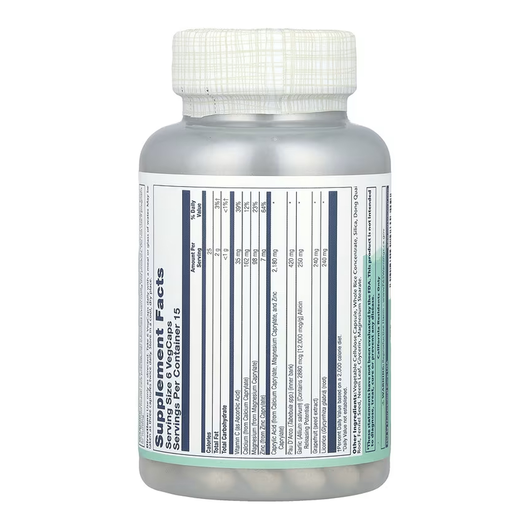 Solaray Yeast Cleanse - 90 vcaps 2023-10-6956