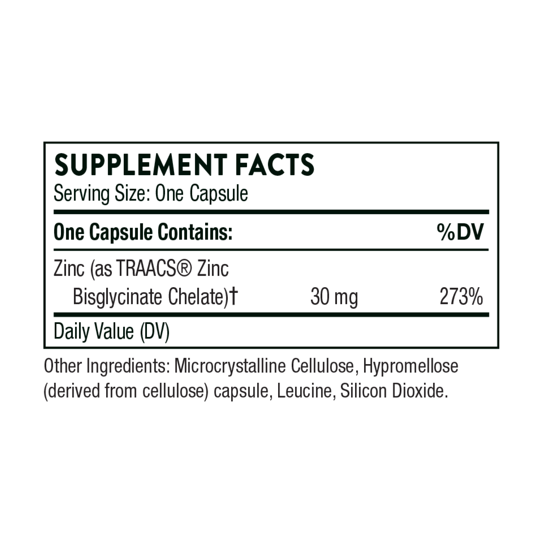 Thorne Zinc Bisglycinate 30 mg - 60 caps 2023-10-3072