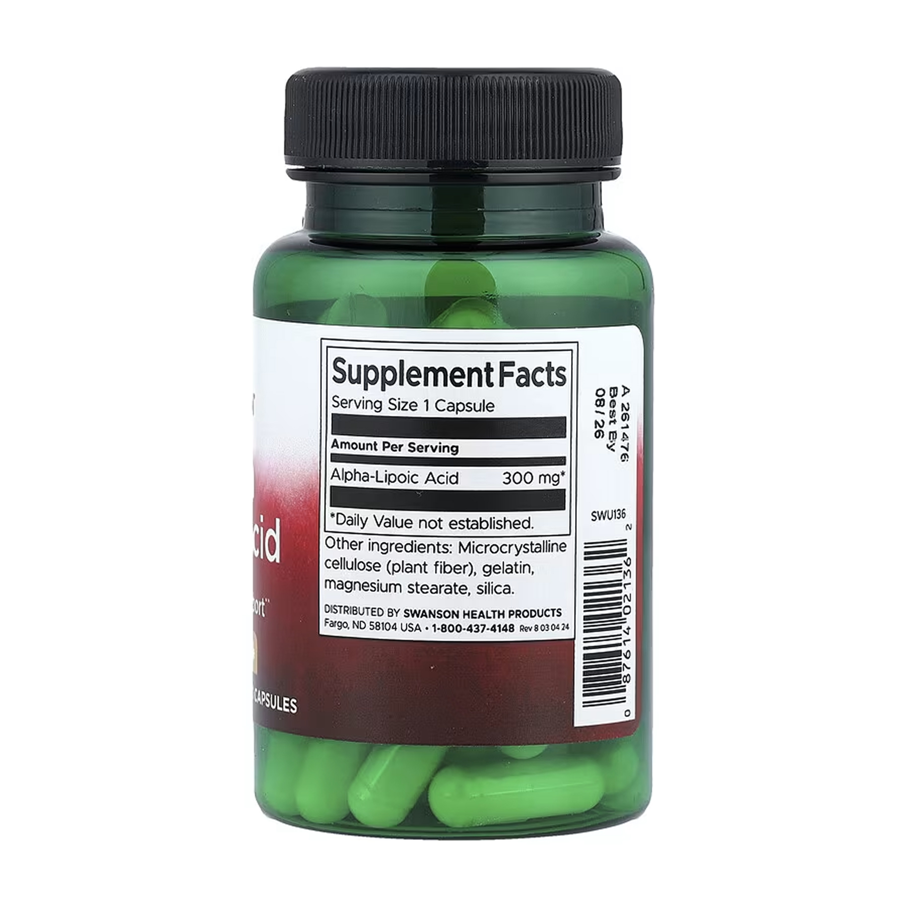 Swanson Alpha Lipoic Acid 300 mg - 60 caps 2023-10-6661