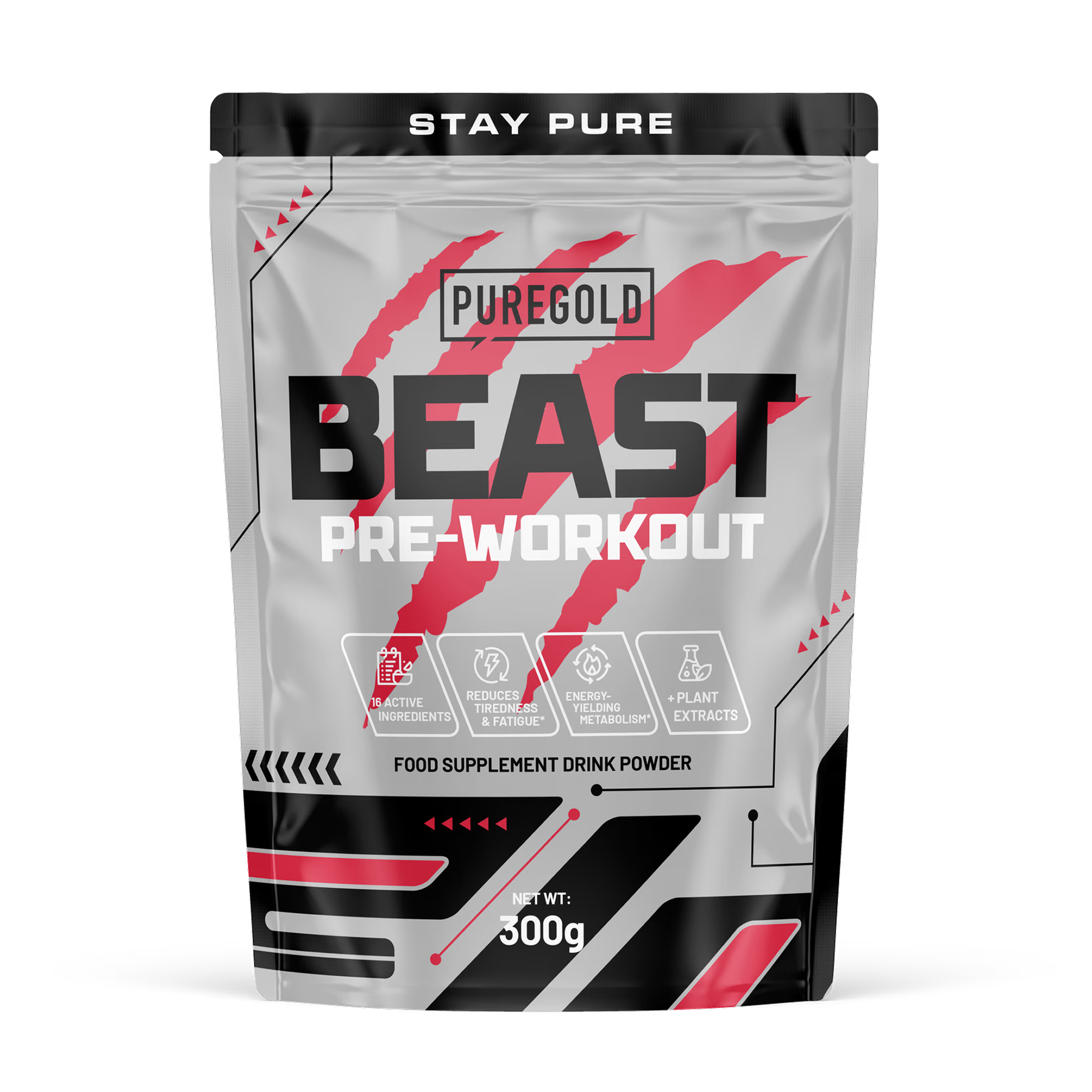 Pure Gold Beast Pre-Workout - 300g Cherry 2023-10-7307