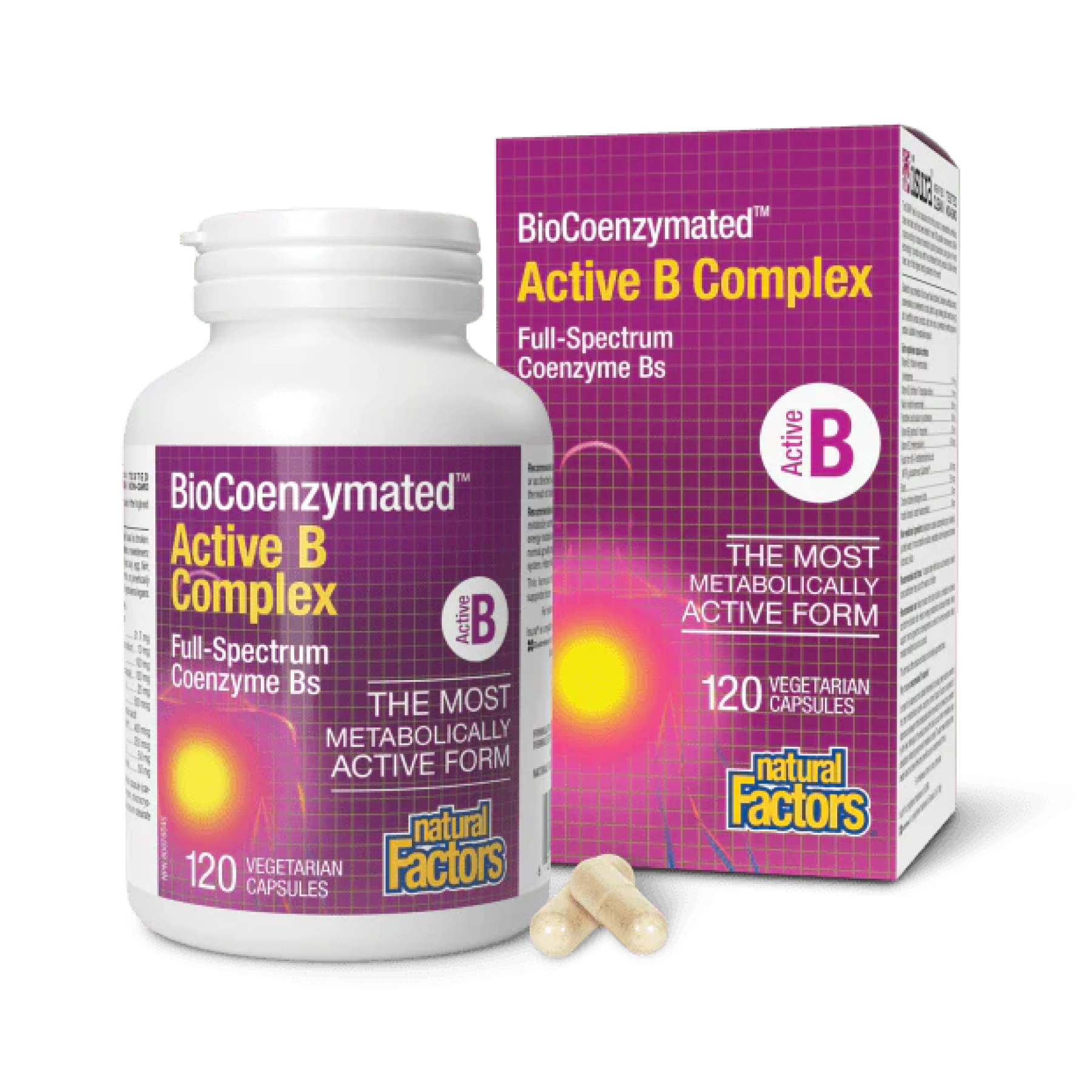 Natural Factors BioCoenzymated Active B Complex - 120 caps 2023-10-7544