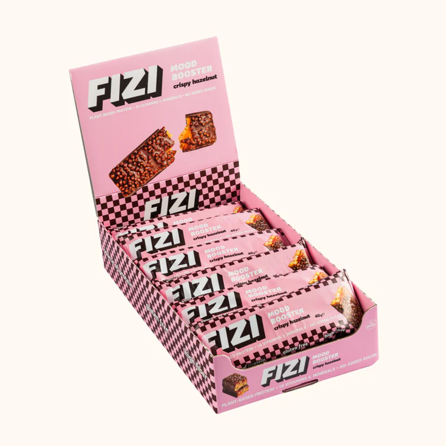 FIZI Fizi Mood Booster - 12x40g Crispy Hazelnut 2023-10-3907