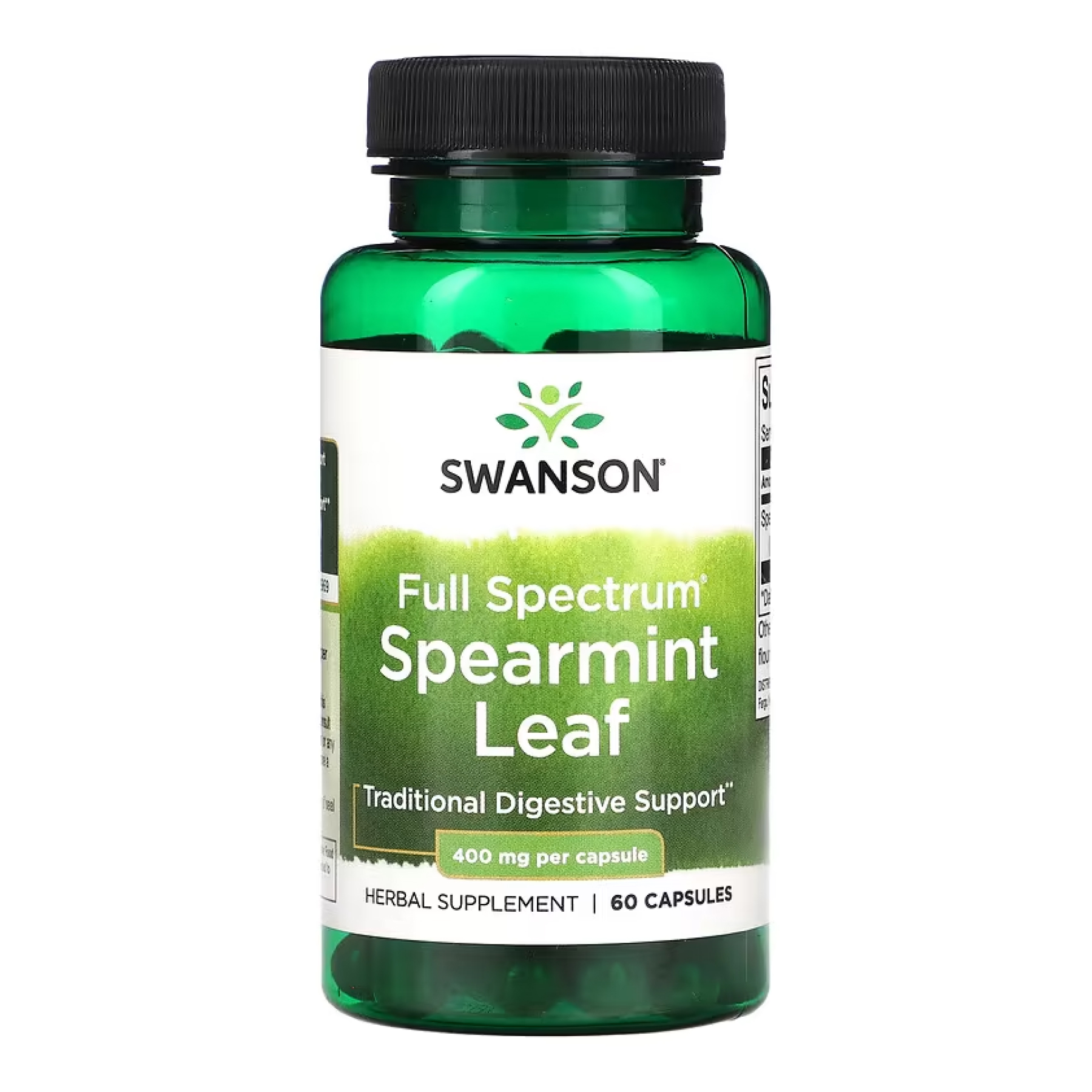 Swanson Full Spectrum Spearmint Leaf 400mg - 60 caps 2023-10-4065