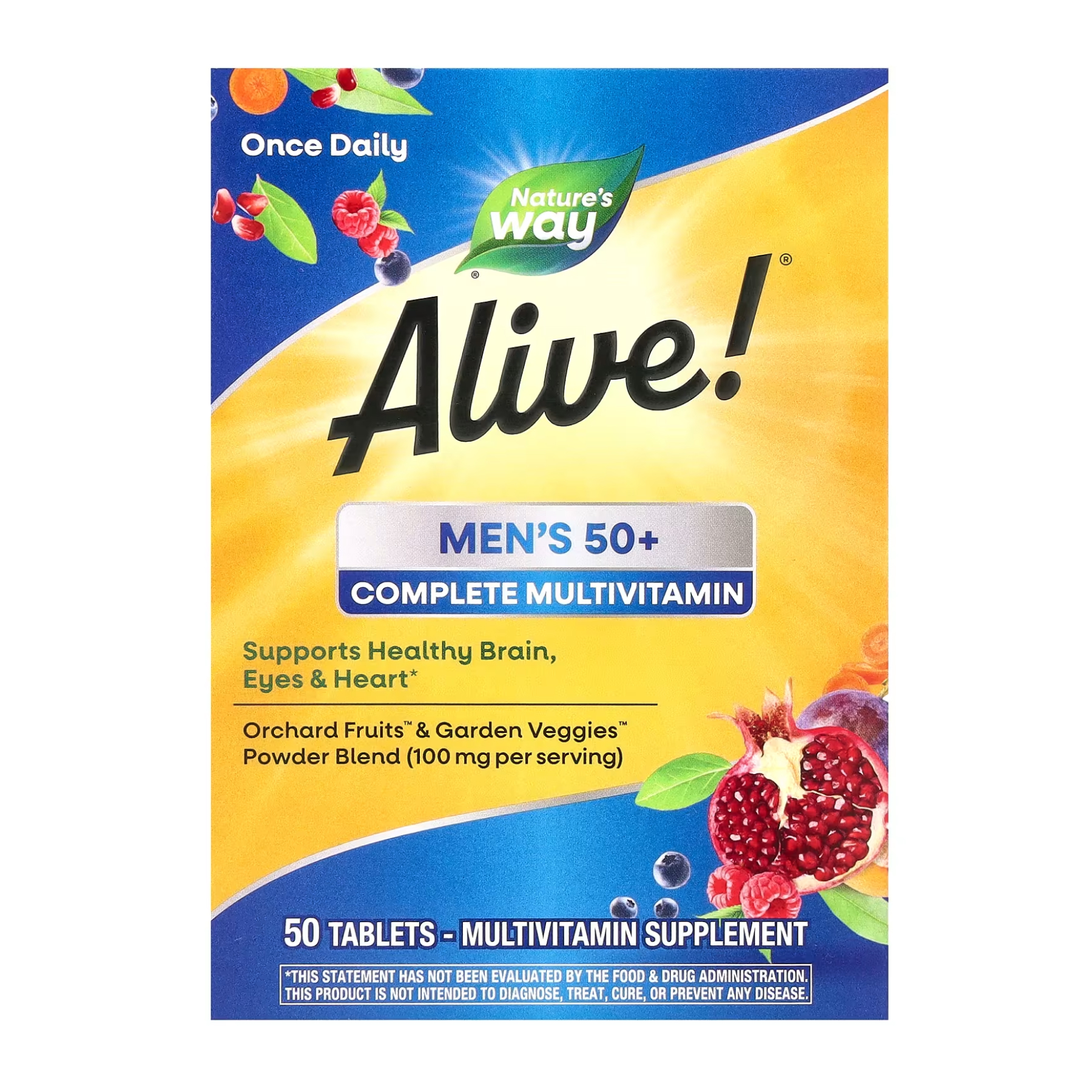Nature's Way Men's 50+ Complete Multivitamin - 50 tabs (Пошкоджена упаковка) 2023-10-7912