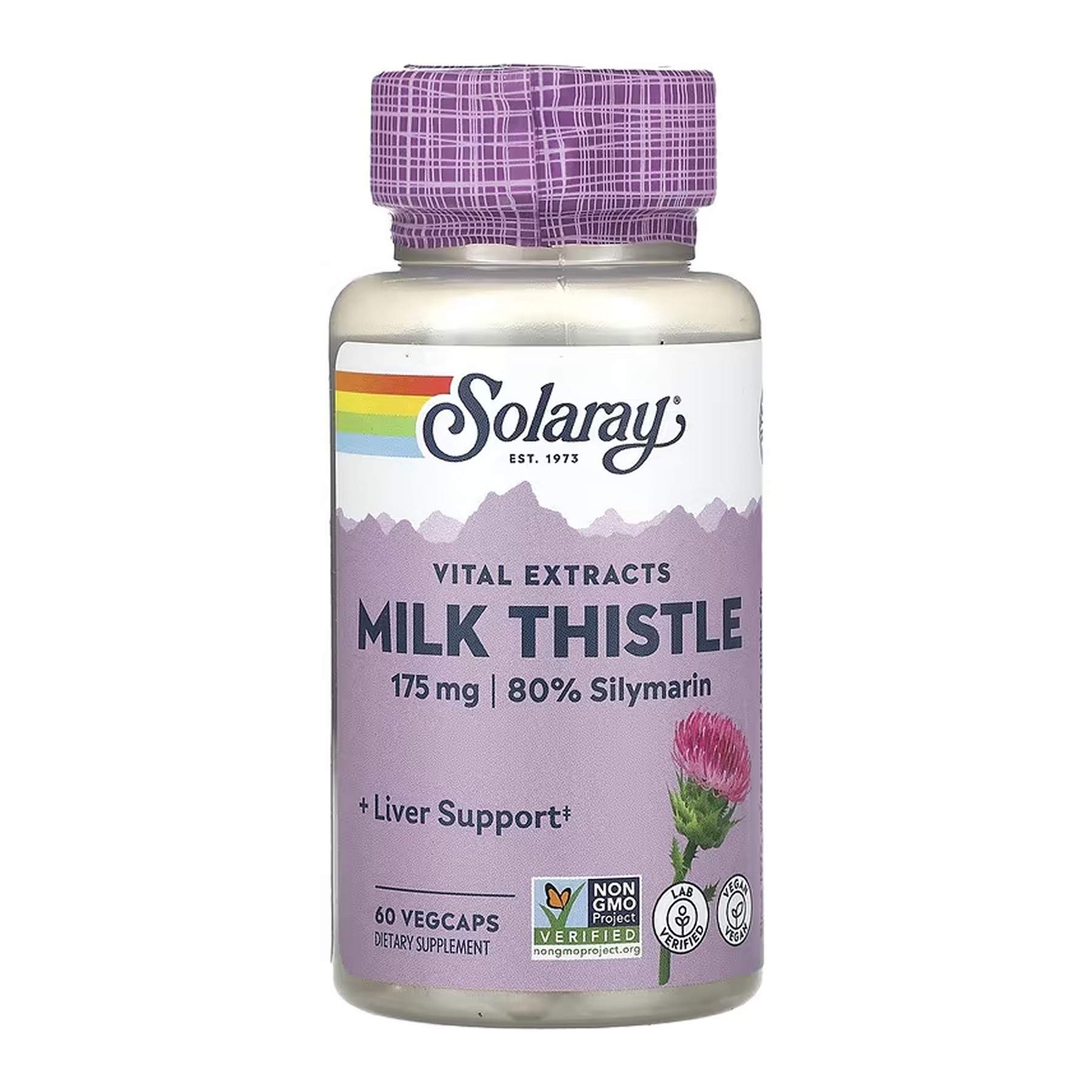 Solaray Milk Thistle Seed Extract 175mg - 60 vcaps 2023-10-6957