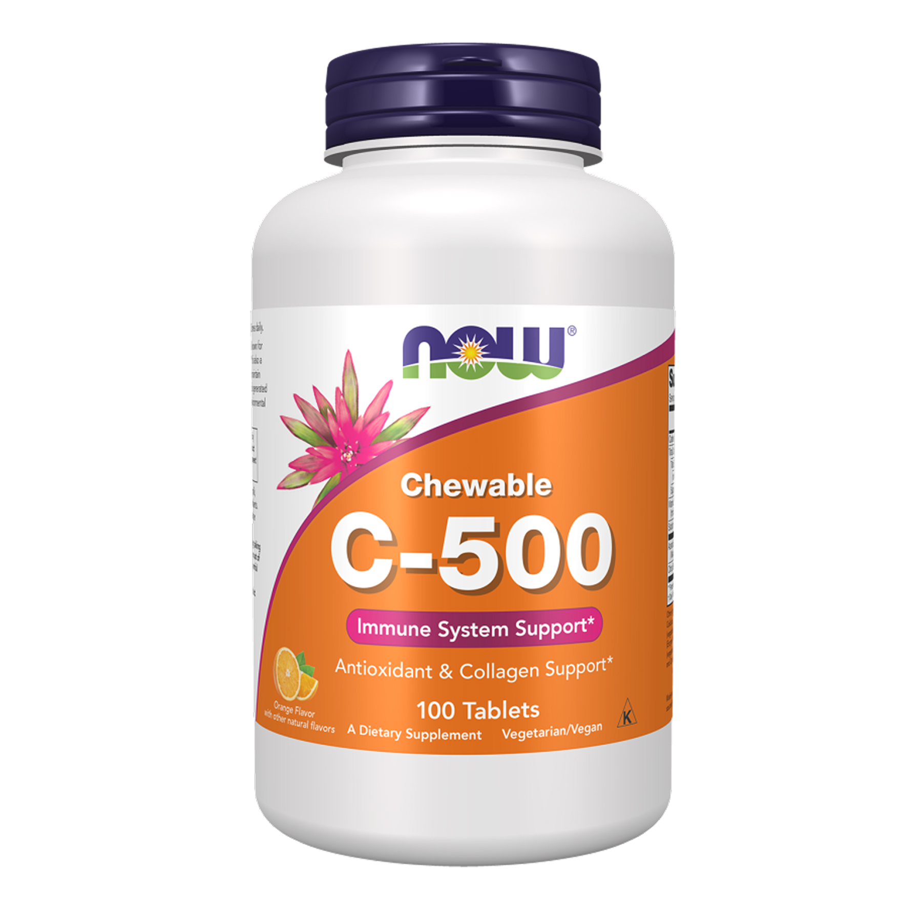 Now Foods C-500 Chew Orange - 100 tabs 2022-10-0009