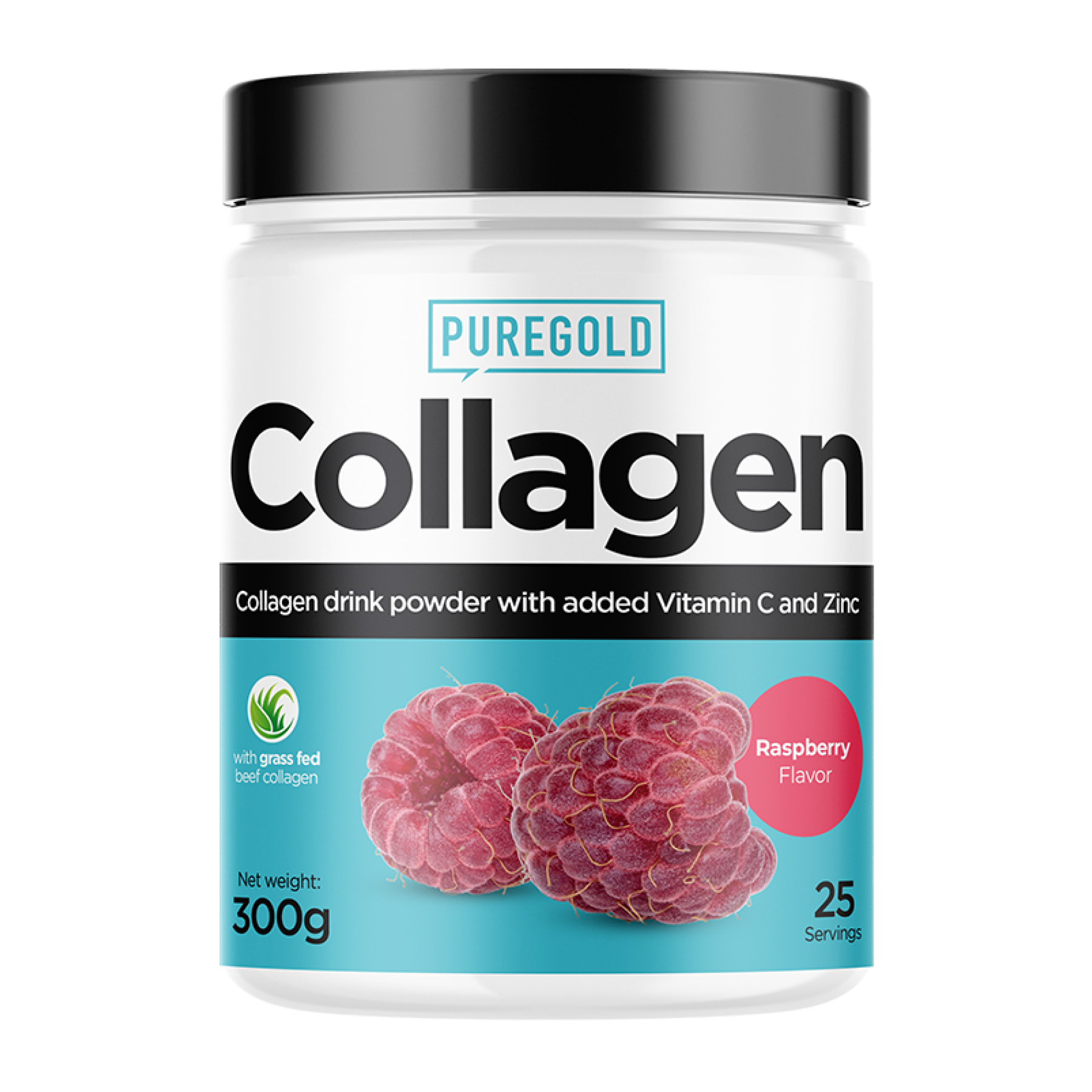 Pure Gold Collagen - 300g Raspberry 2022-09-0759
