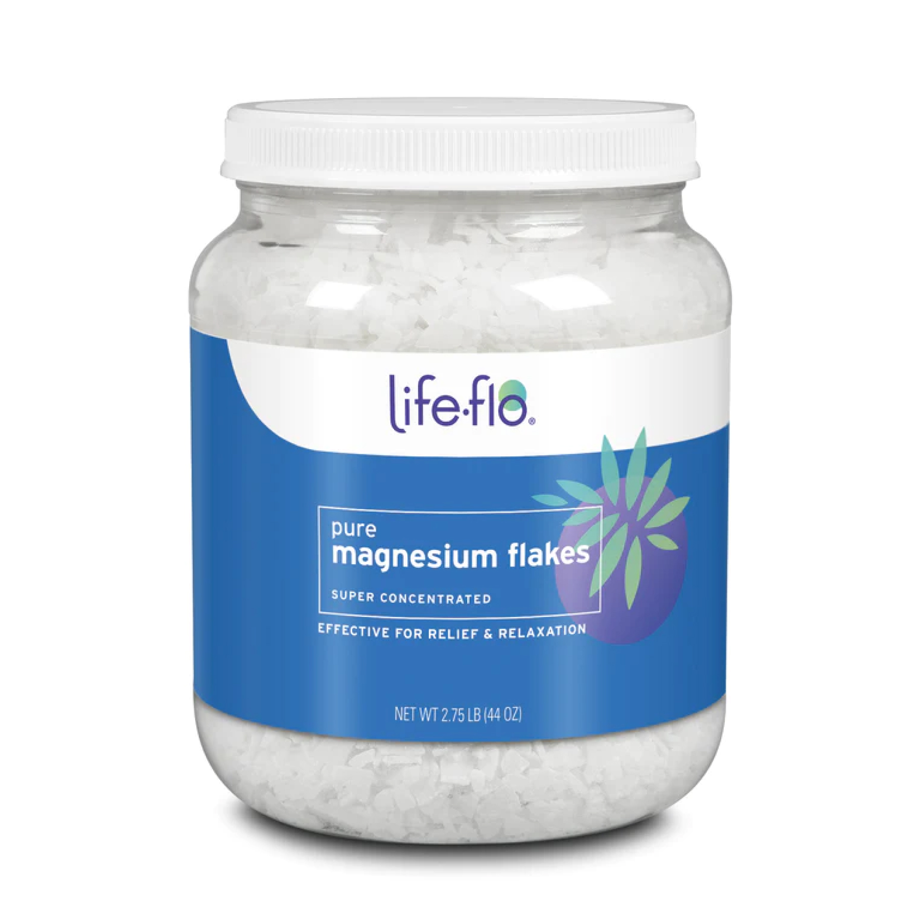 Life-flo Pure Magnesium Flakes - 44 oz (Повреждена банка) 2023-10-3588