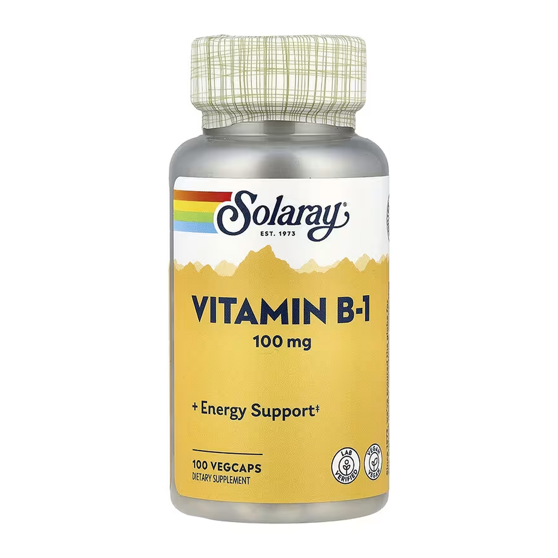 Solaray Vitamin B-1 100mg - 100 vcaps 2023-10-6421