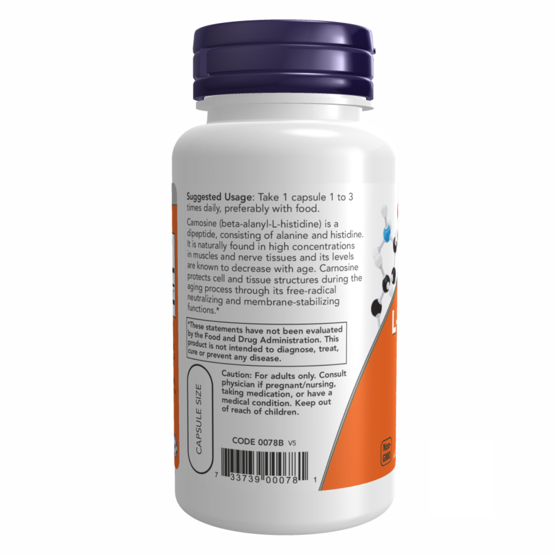 Now Foods Carnosine 500mg - 50 vcaps 2022-10-1444