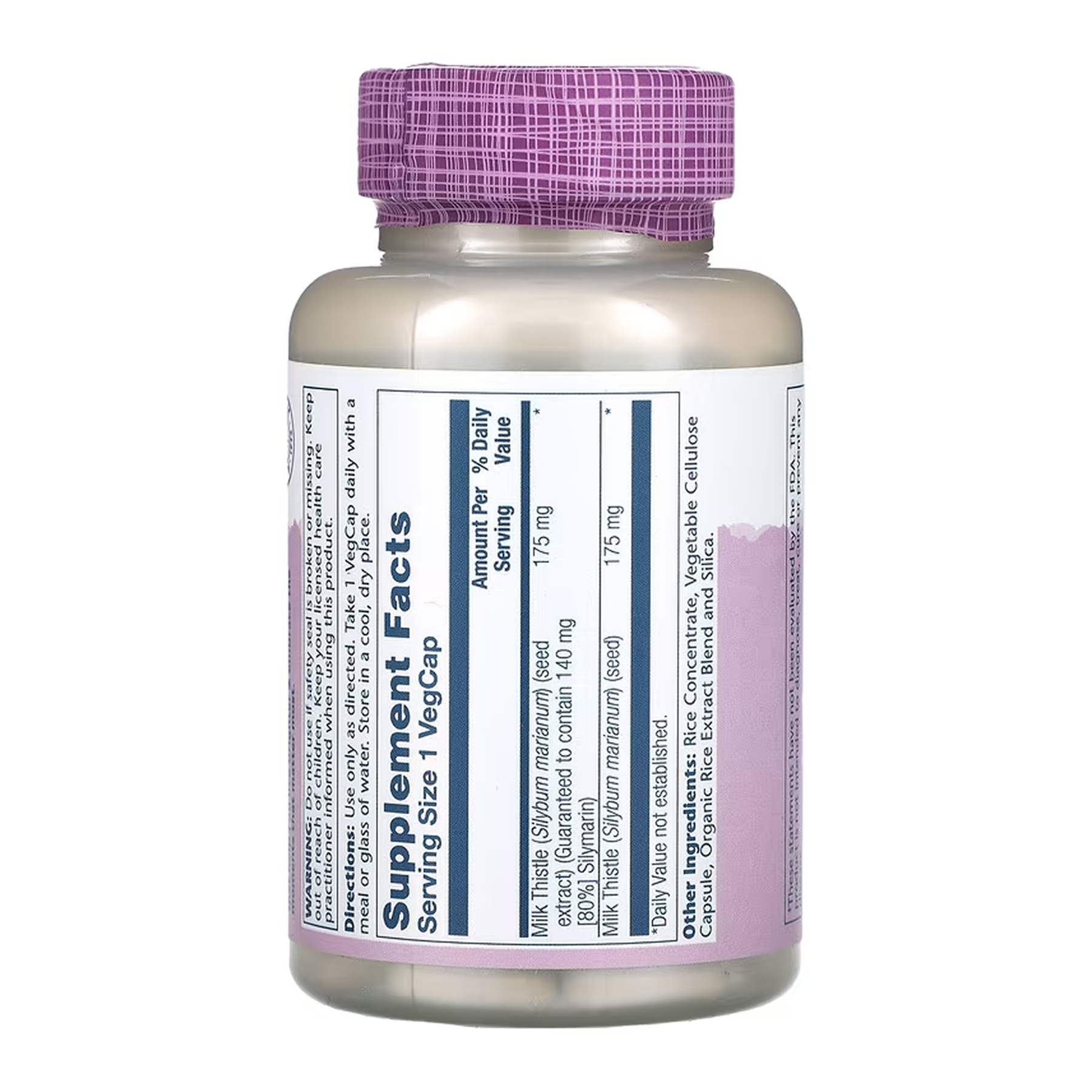 Solaray Milk Thistle Seed Extract 175mg - 120 vcaps 2023-10-6958