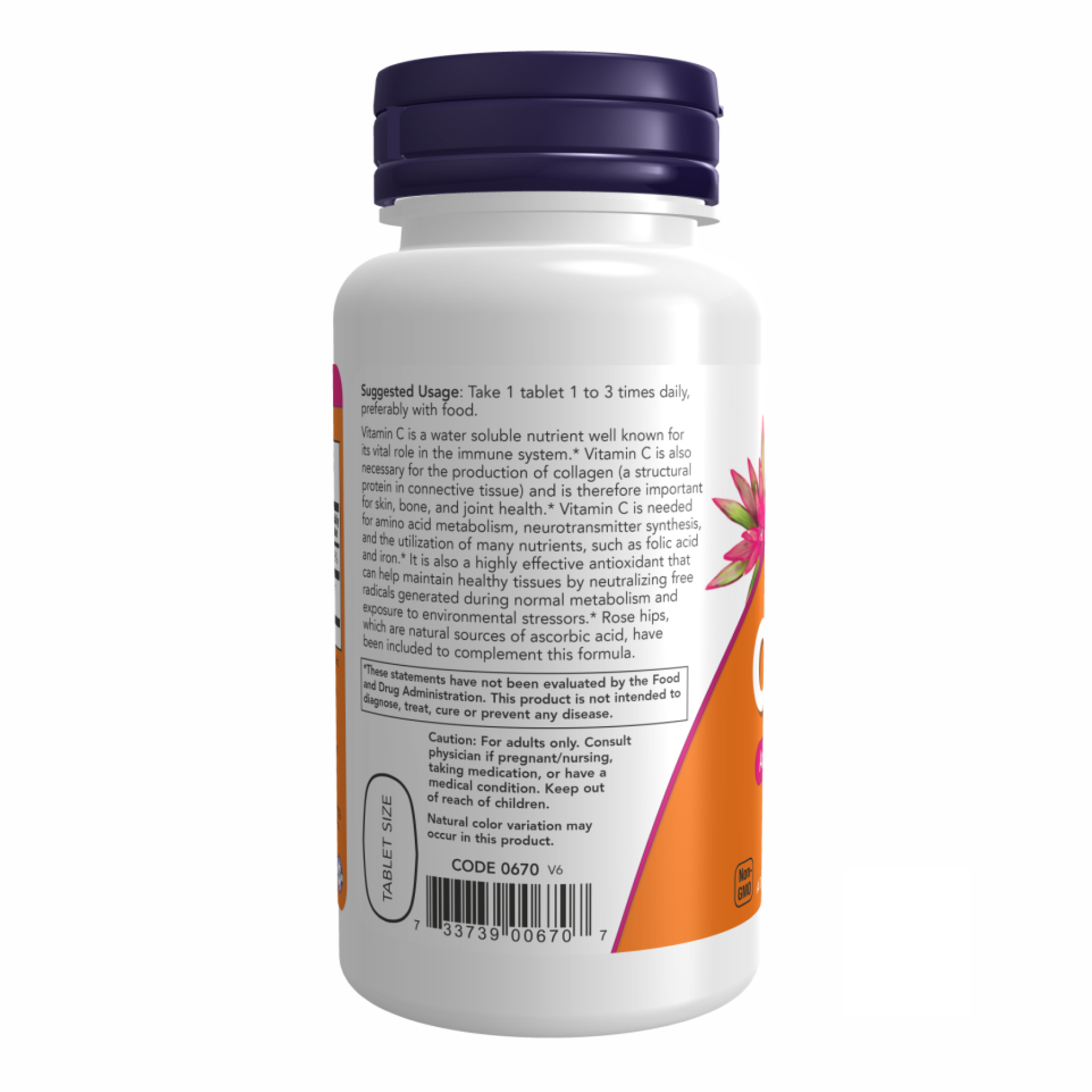 Now Foods C-500 RH - 100 tabs 2022-10-0010