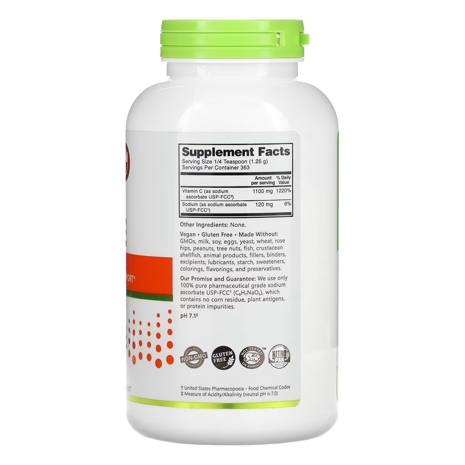 Nutribiotic Sodium Ascorbate Powder - 454g 2022-10-3006