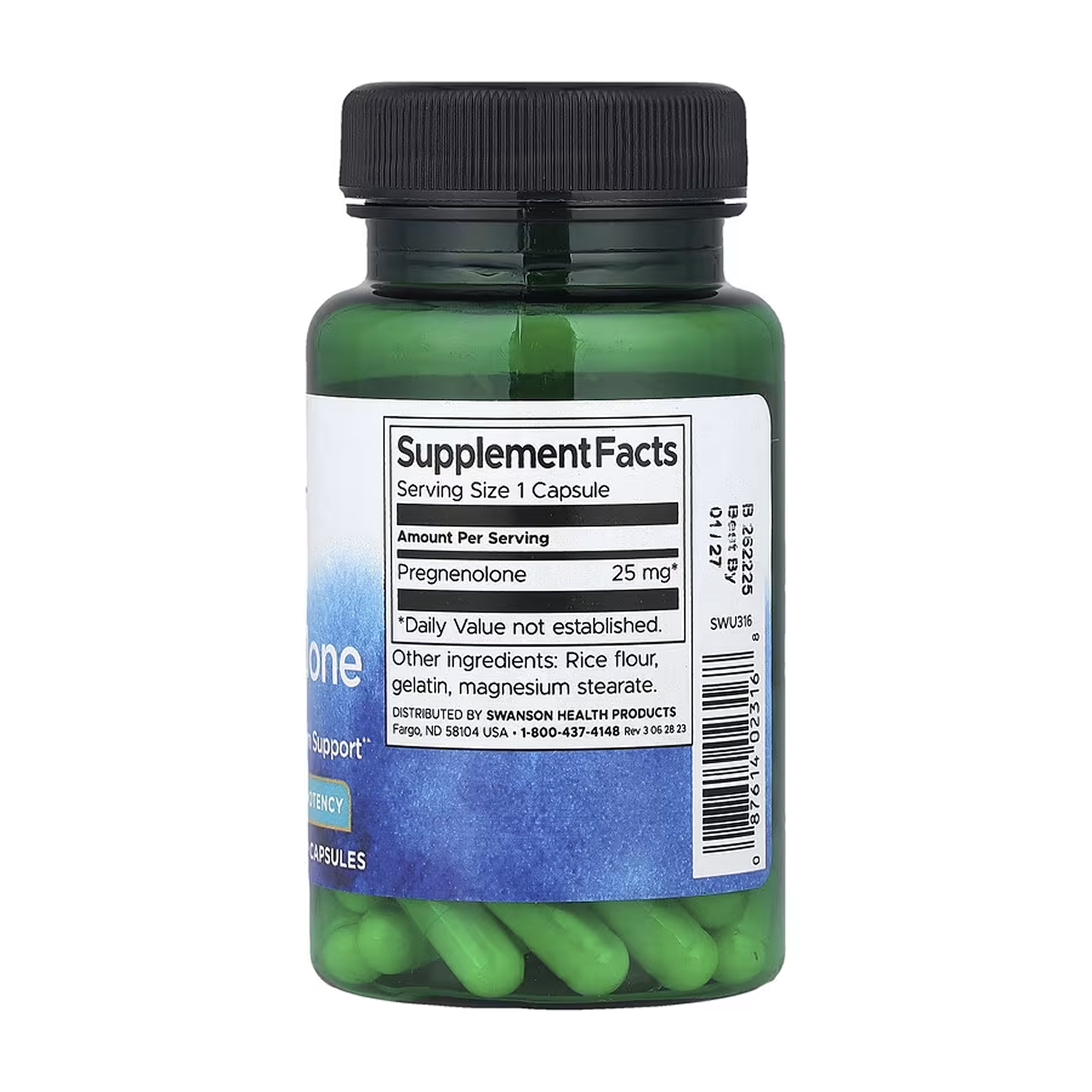 Swanson Pregnenolone High Potency 25 mg - 60 caps 2023-10-6662