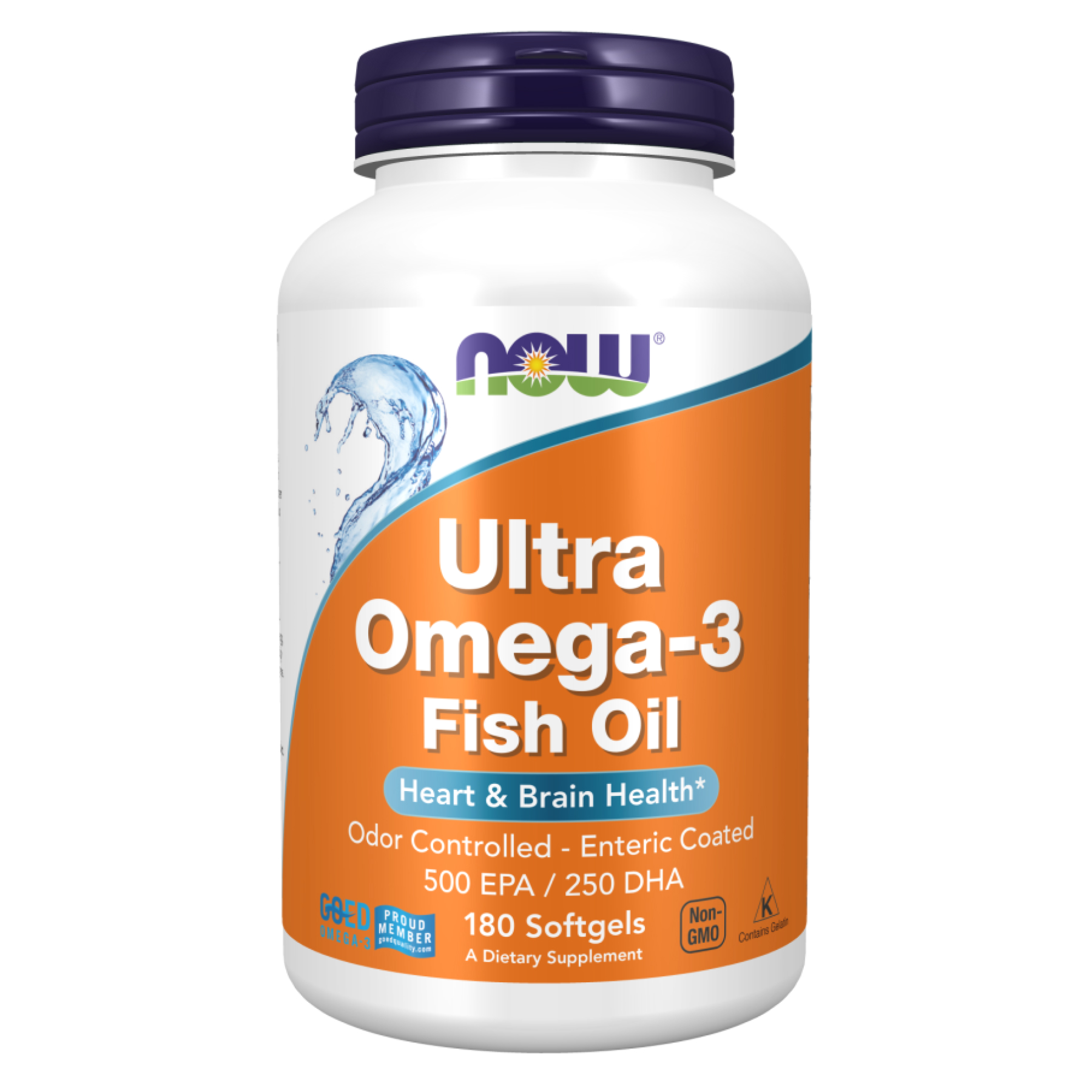 Now Foods Ultra Omega-3 Fish Oil - 180 Softgels 2022-10-2435