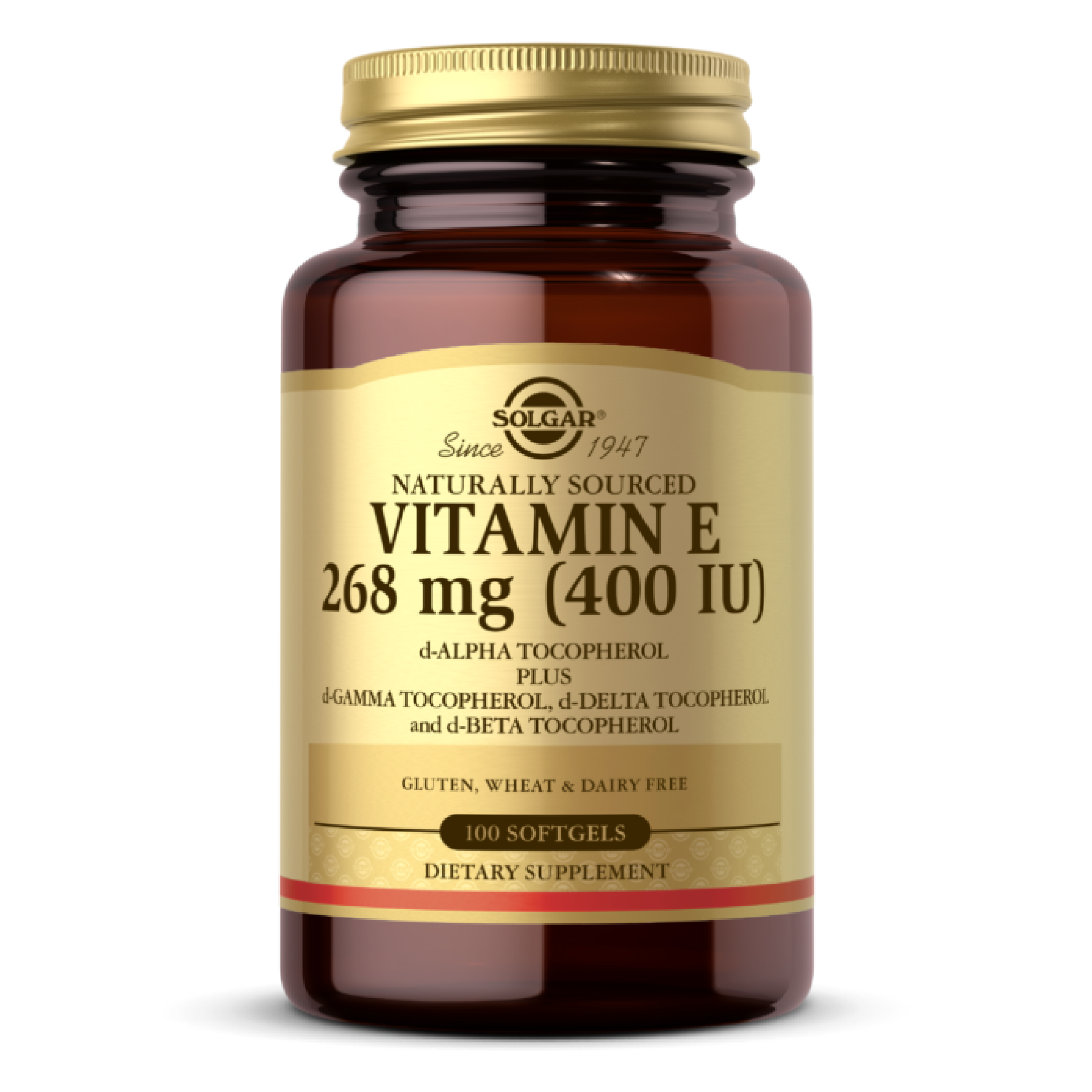 Solgar Vitamin E 268 mg (400 IU) Mixed - 100 softgels 2022-10-1553
