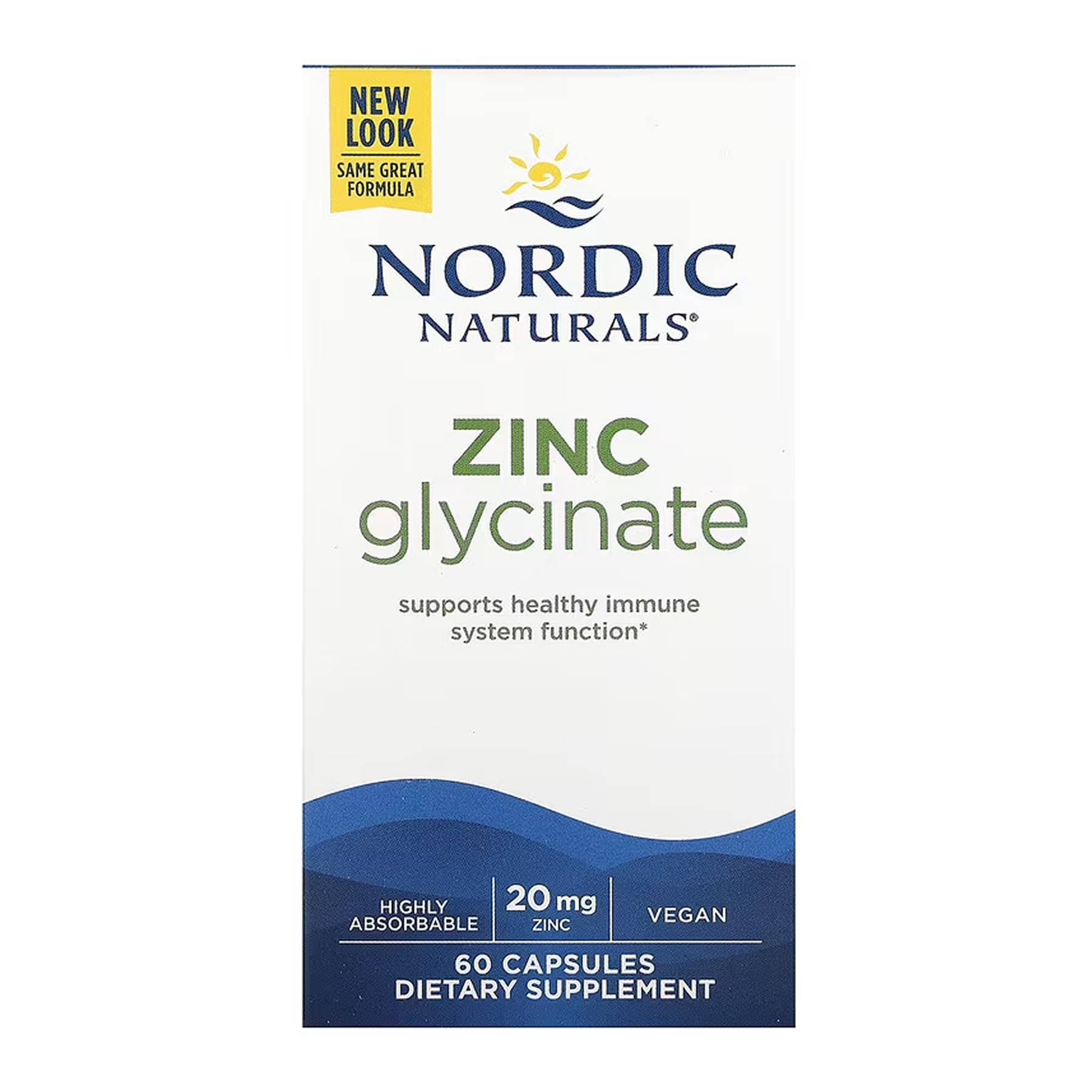 Nordic Naturals Zinc Glycinate - 60 caps 2023-10-7857