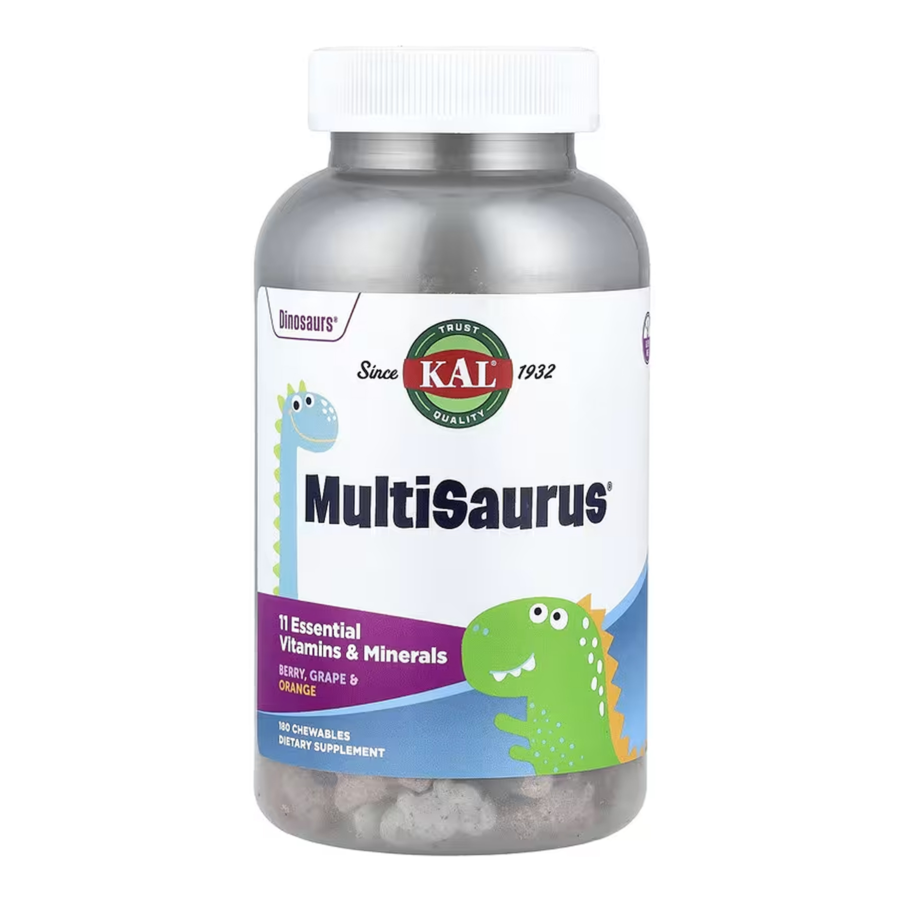 KAL MultiSaurus - 180 chewables Berry Grape Orange 2023-10-7000