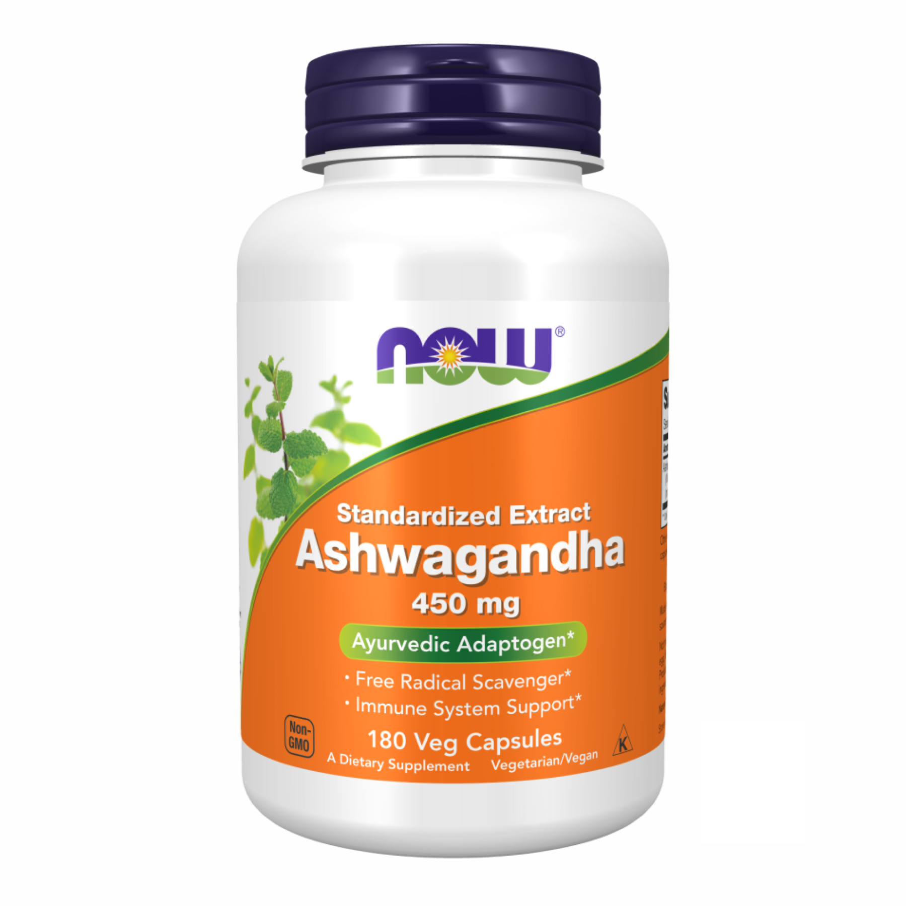 Now Foods Ashwagandha 450 mg - 180 vcaps 2022-10-0113