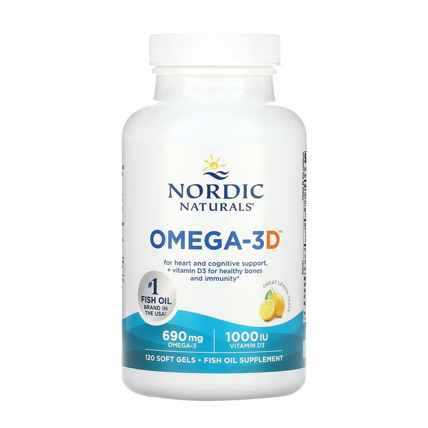 Nordic Naturals Omega-3D - 120 softgels 2023-10-5985