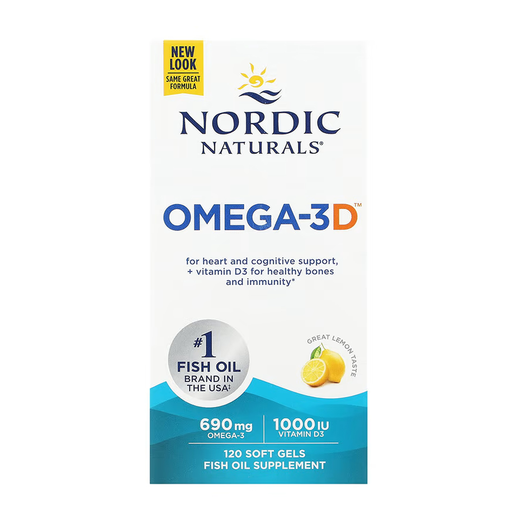 Nordic Naturals Omega-3D - 120 softgels 2023-10-5985