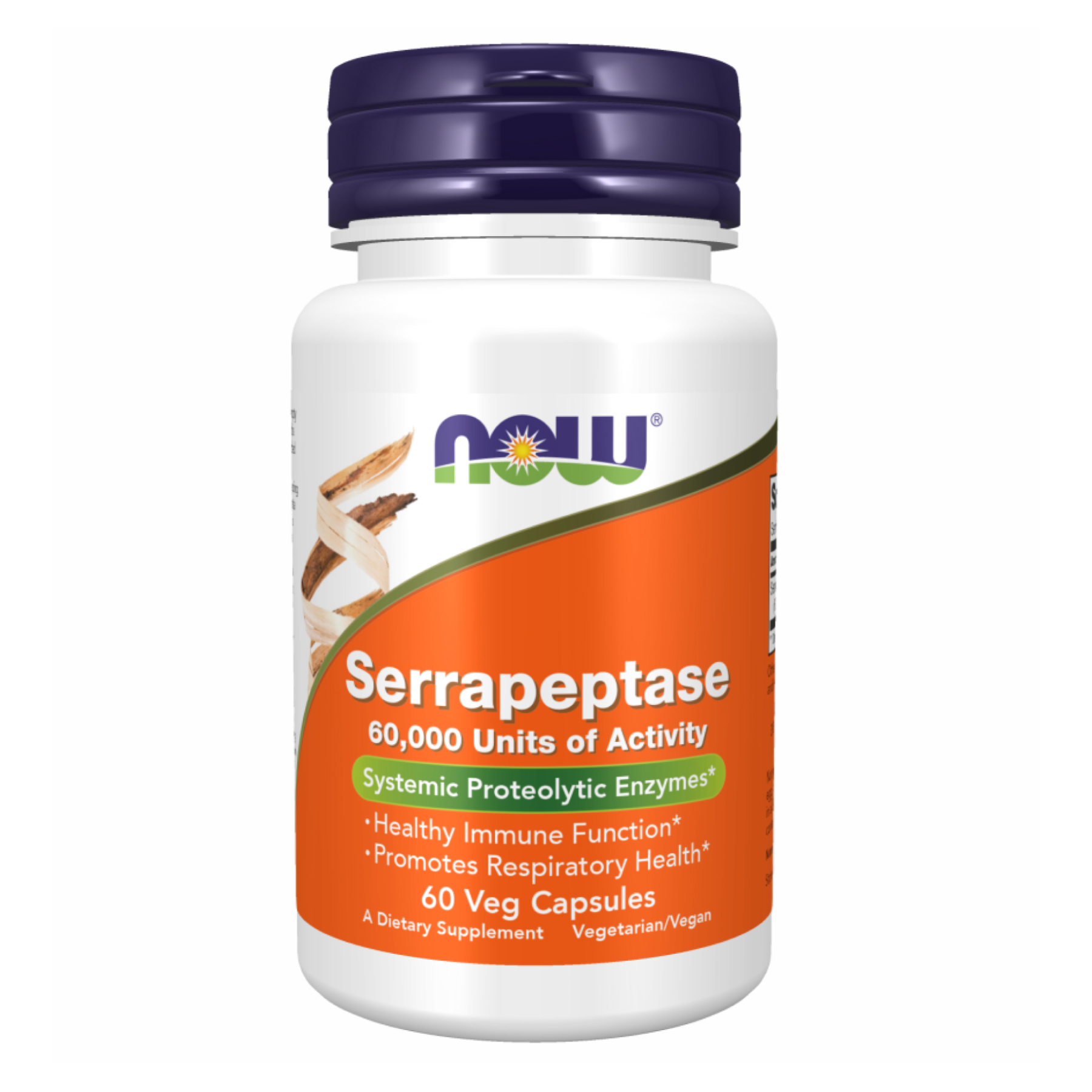 Now Foods Serrapeptase 60,000 Units - 60 vcaps 2022-10-1706