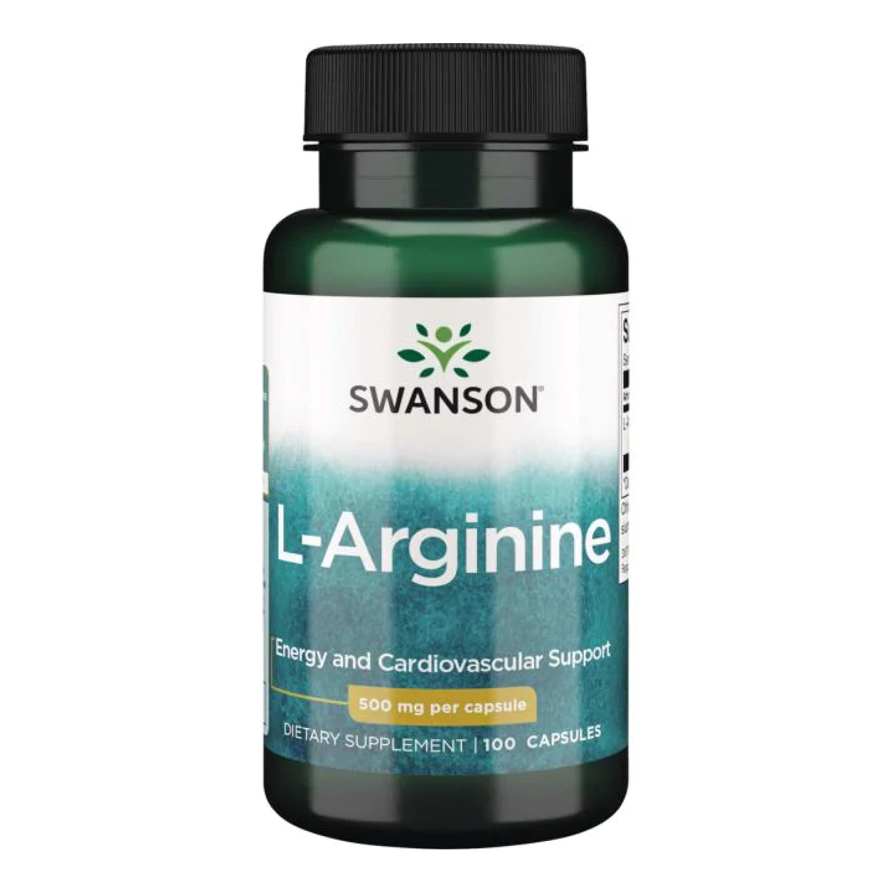 Swanson L-Arginine 500 mg - 100 Capsules 100-18-5230944-20