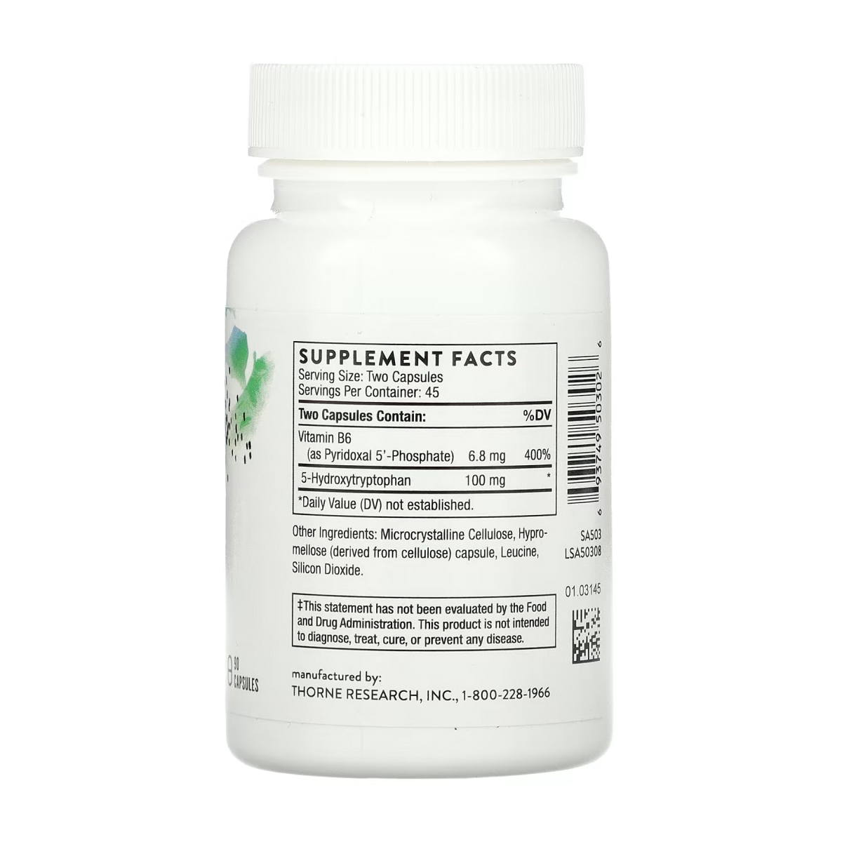 Thorne 5-Hydroxytryptophan - 90 caps 2023-10-3590