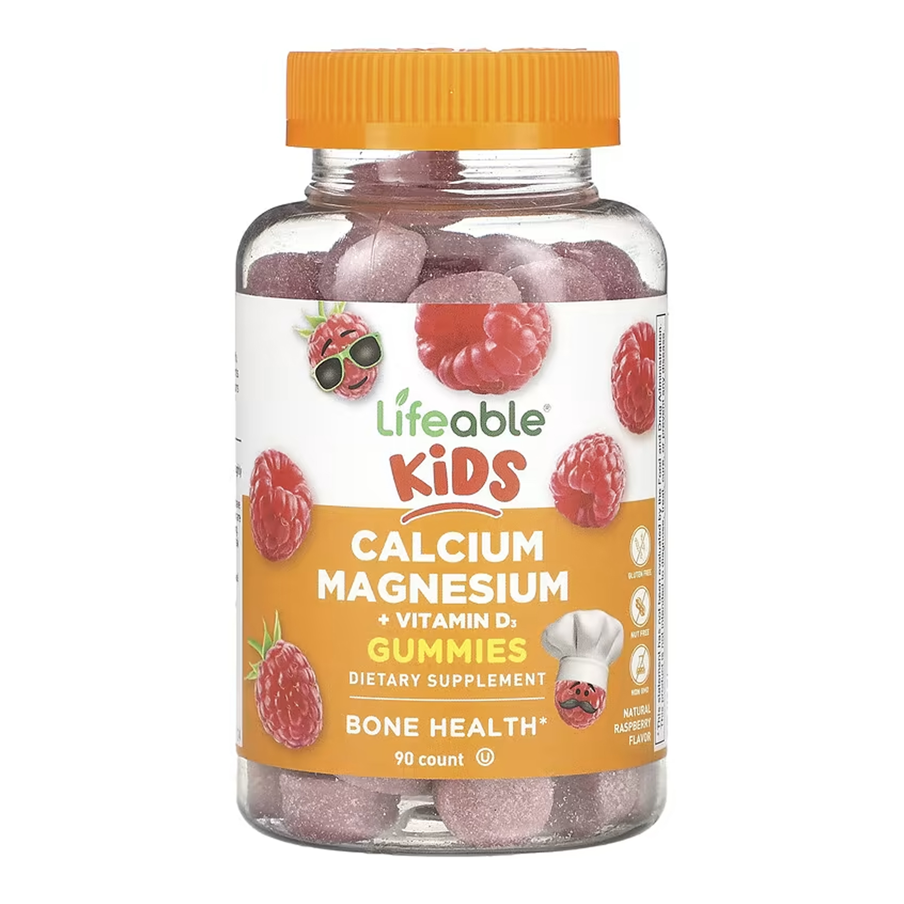 Lifeable Calcium Magnesium + Vitamin D Kids - 90 gummies 2023-10-7271