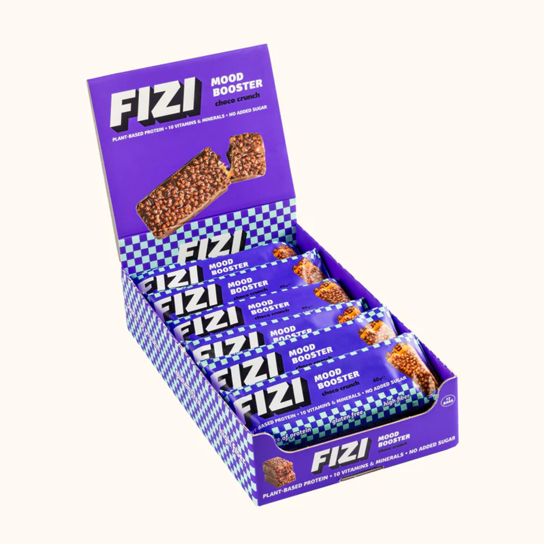 FIZI Fizi Mood Booster - 12x40g Choco Crunch 2023-10-3909