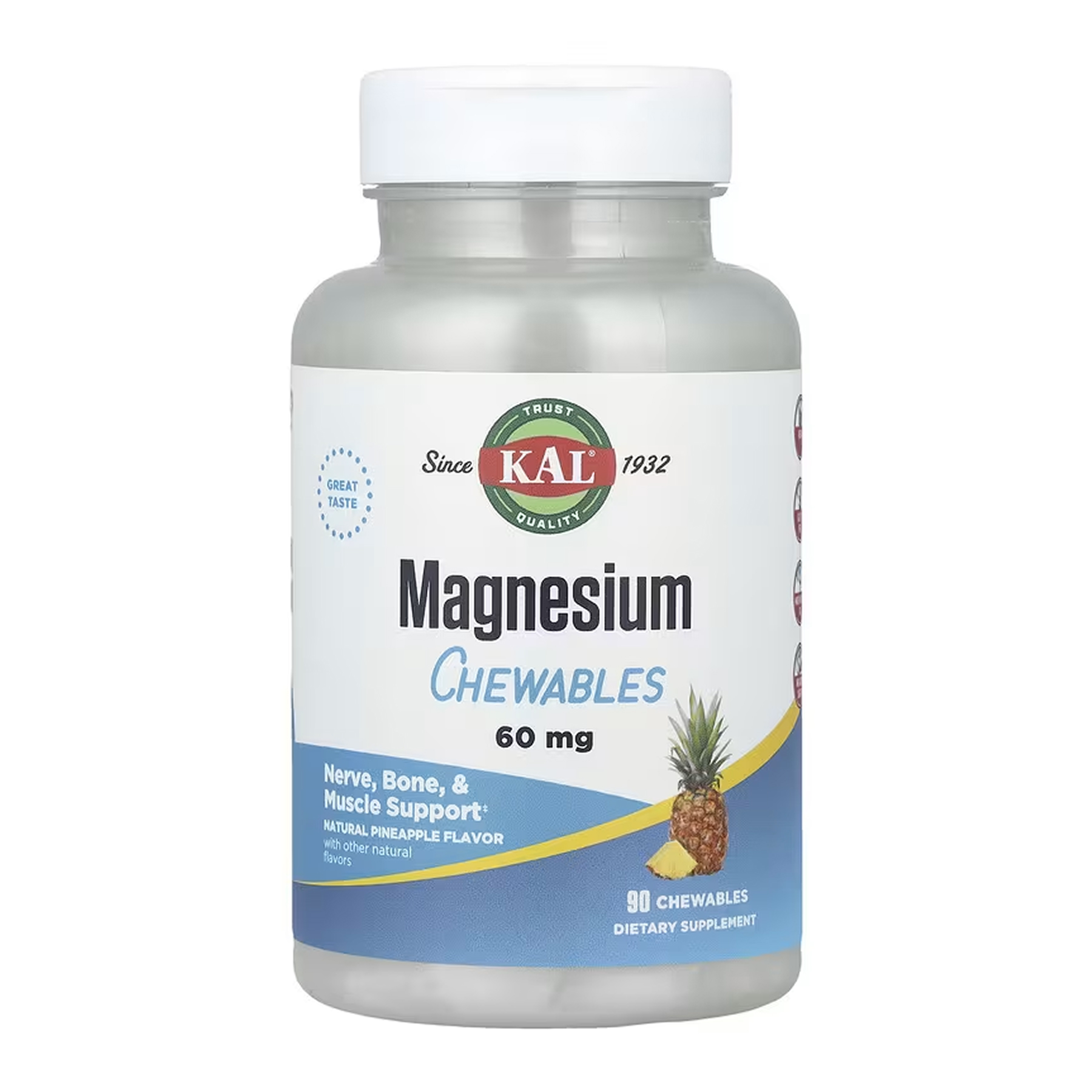 KAL Magnesium Chewables 60mg - 90 chewables 2023-10-6995