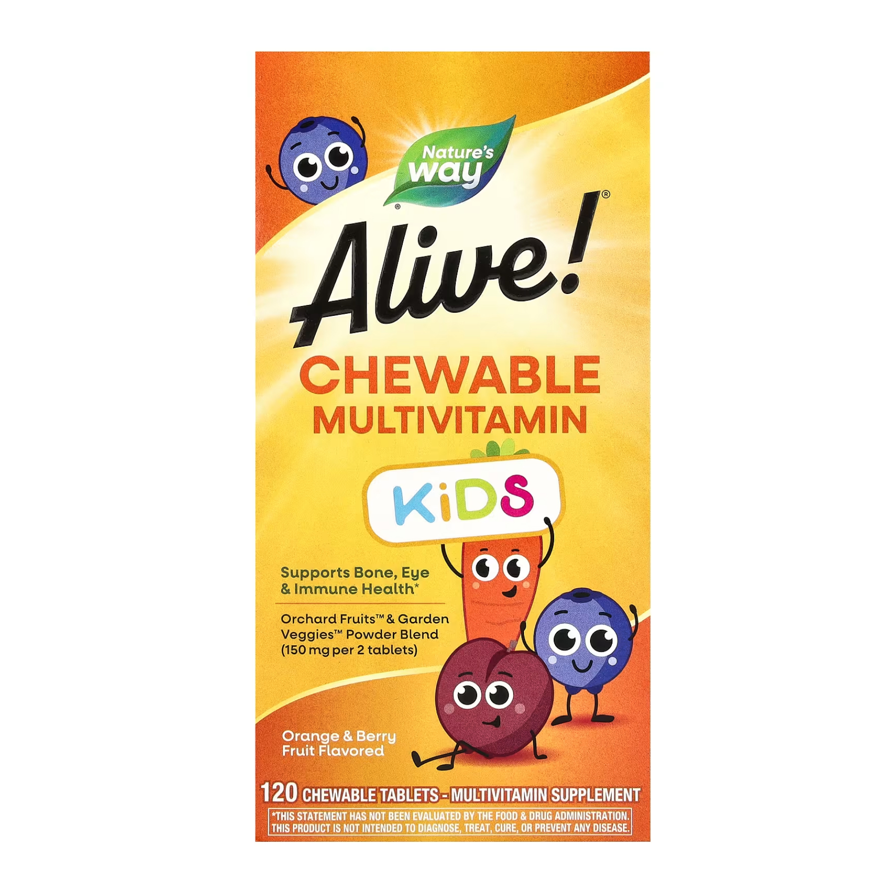 Nature's Way Kids Chewable Multivitamin - 120 tabs Orange and Berry 2022-10-0601
