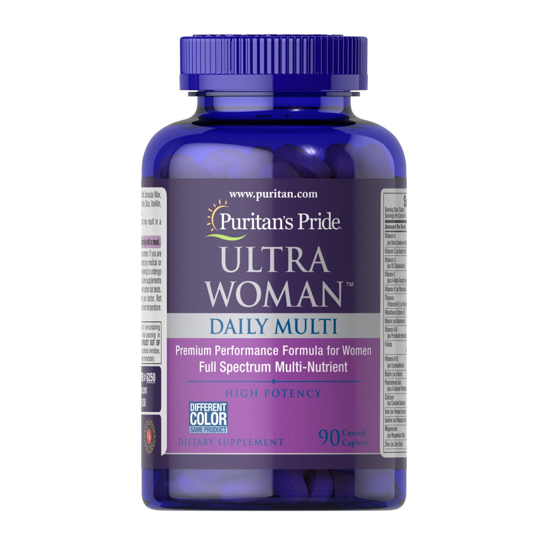 Puritans Pride Ultra Woman™ Daily Multi Timed Release with Zinc - 90 caps 2023-10-4586