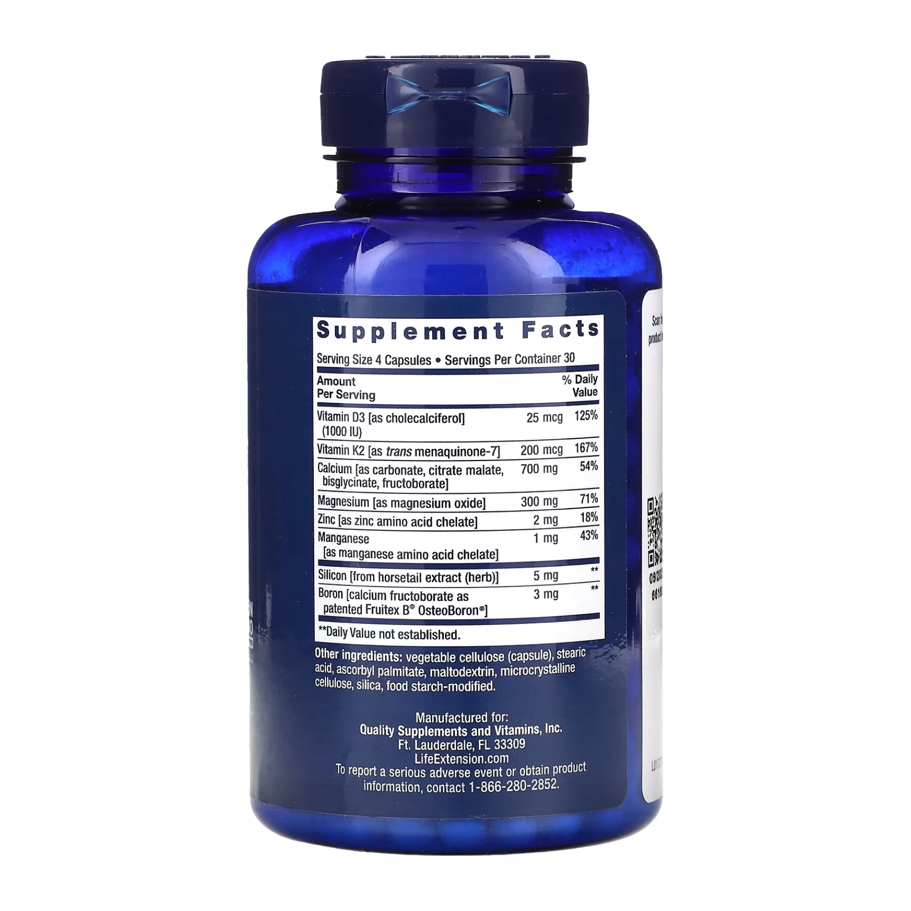 Life Extension Bone Restore with Vitamin K2 - 120 caps 2022-10-1911