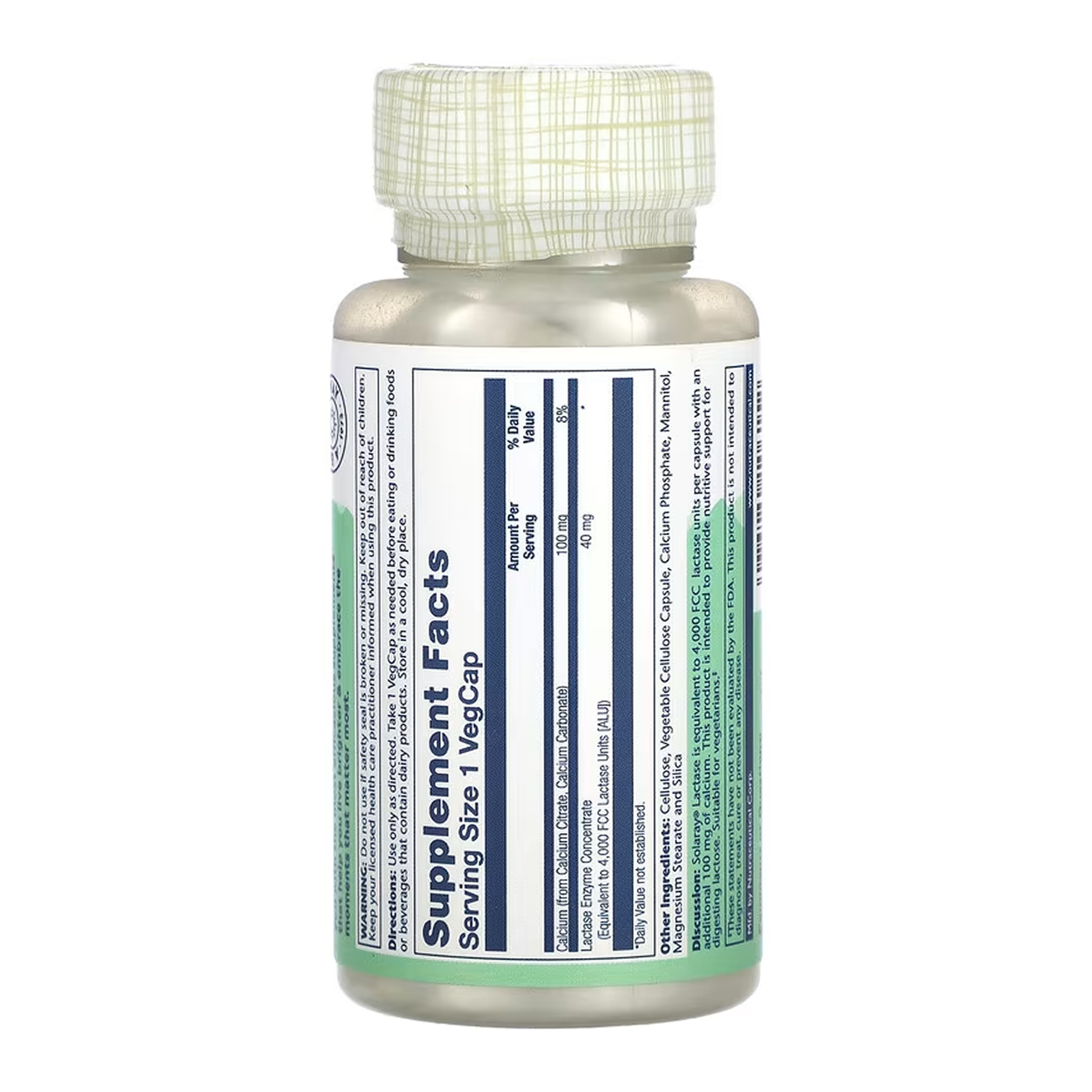 Solaray Lactase 40mg - 100 vcaps 2023-10-6762